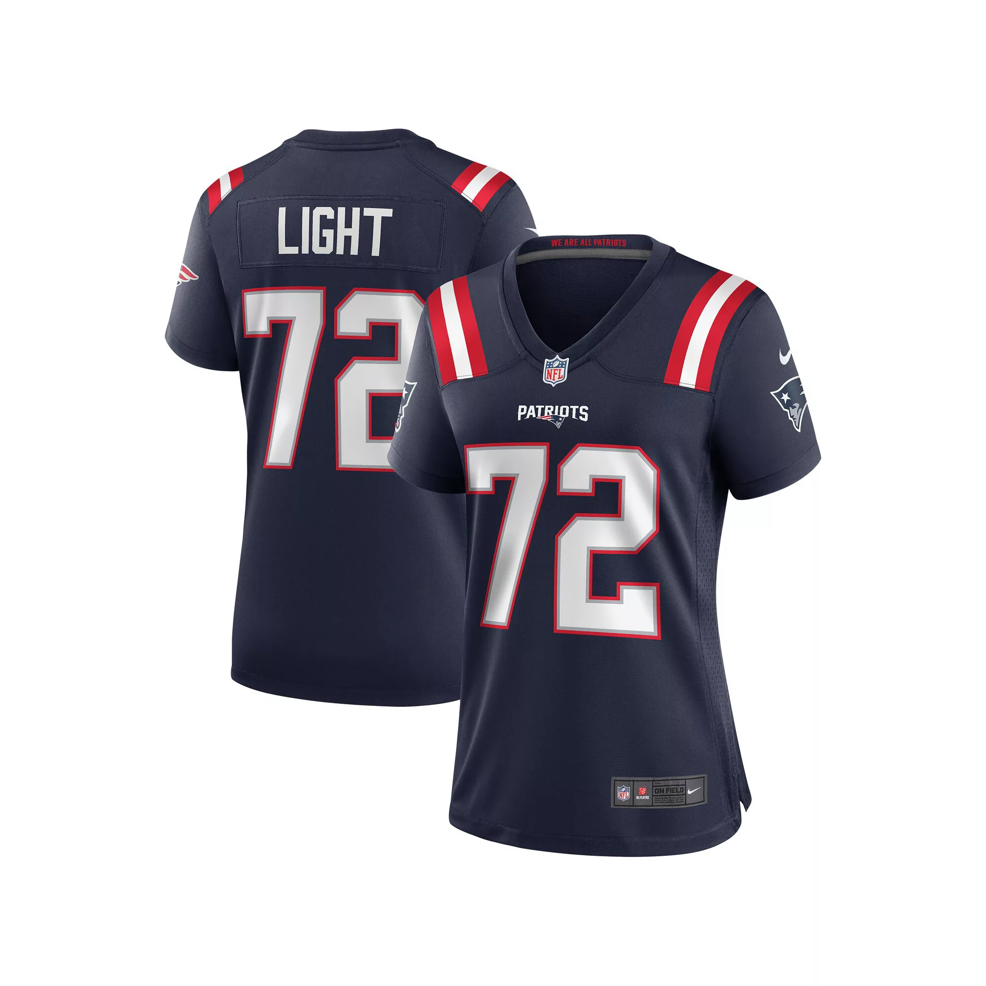 Women's Nike Matt Light Navy New England Patriots Game Retired Player Jersey