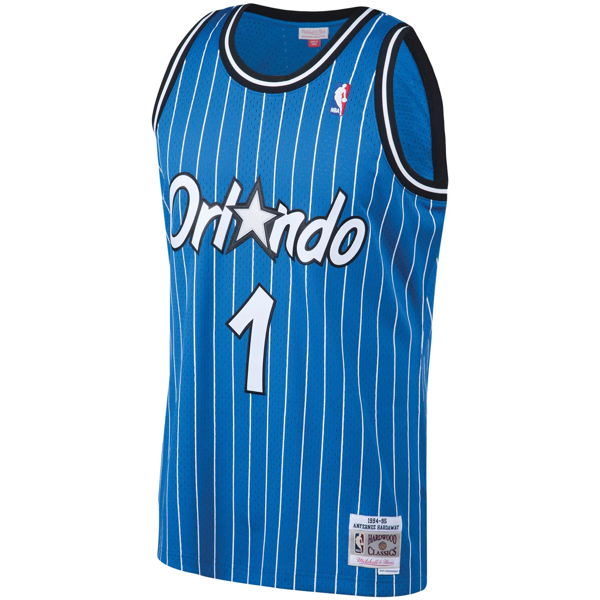 Men's Mitchell & Ness Penny Hardaway Blue Orlando Magic 1994/95 Big & Tall Hardwood Classics Swingman Jersey