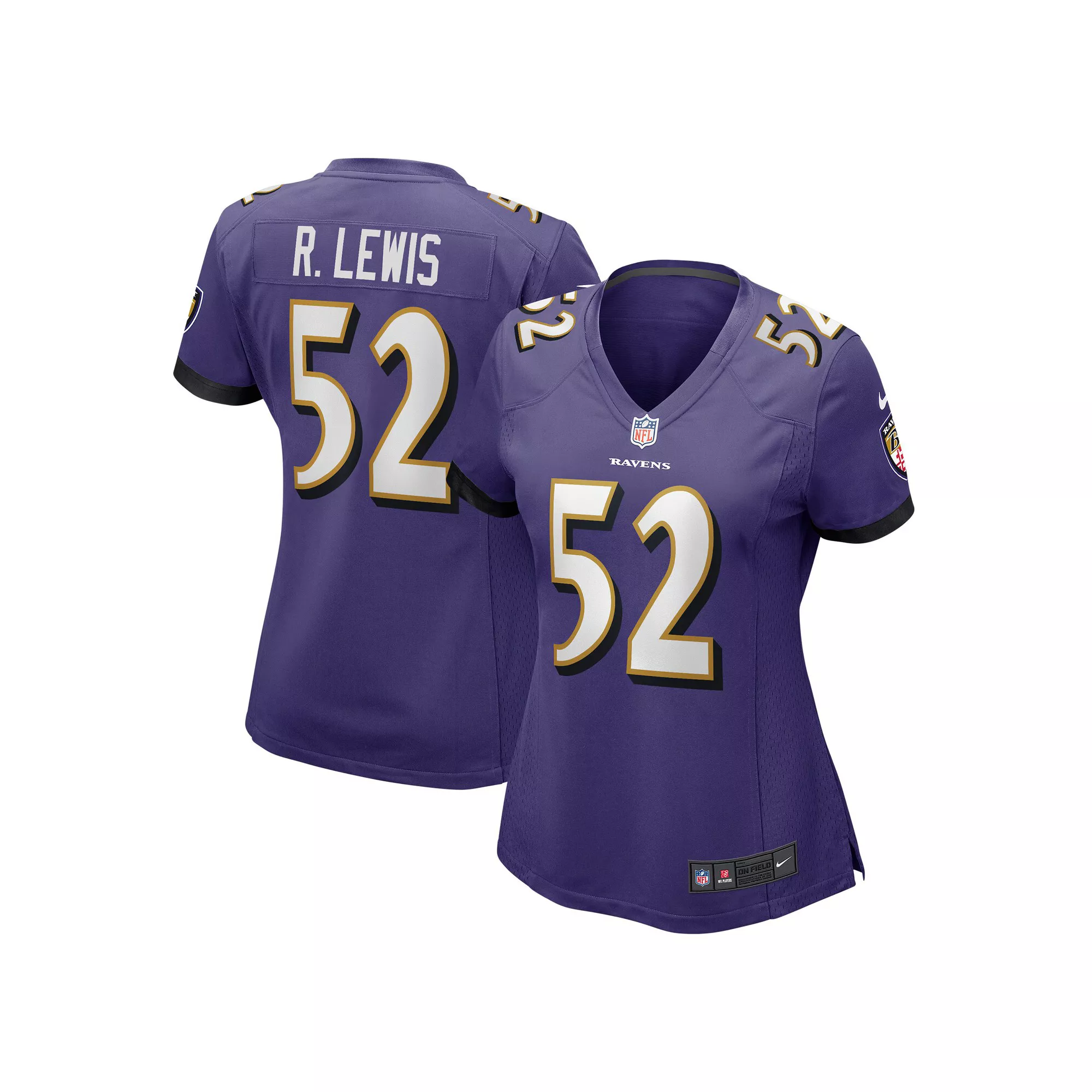 Women's Baltimore Ravens Ray Lewis Nike Purple Game Jersey