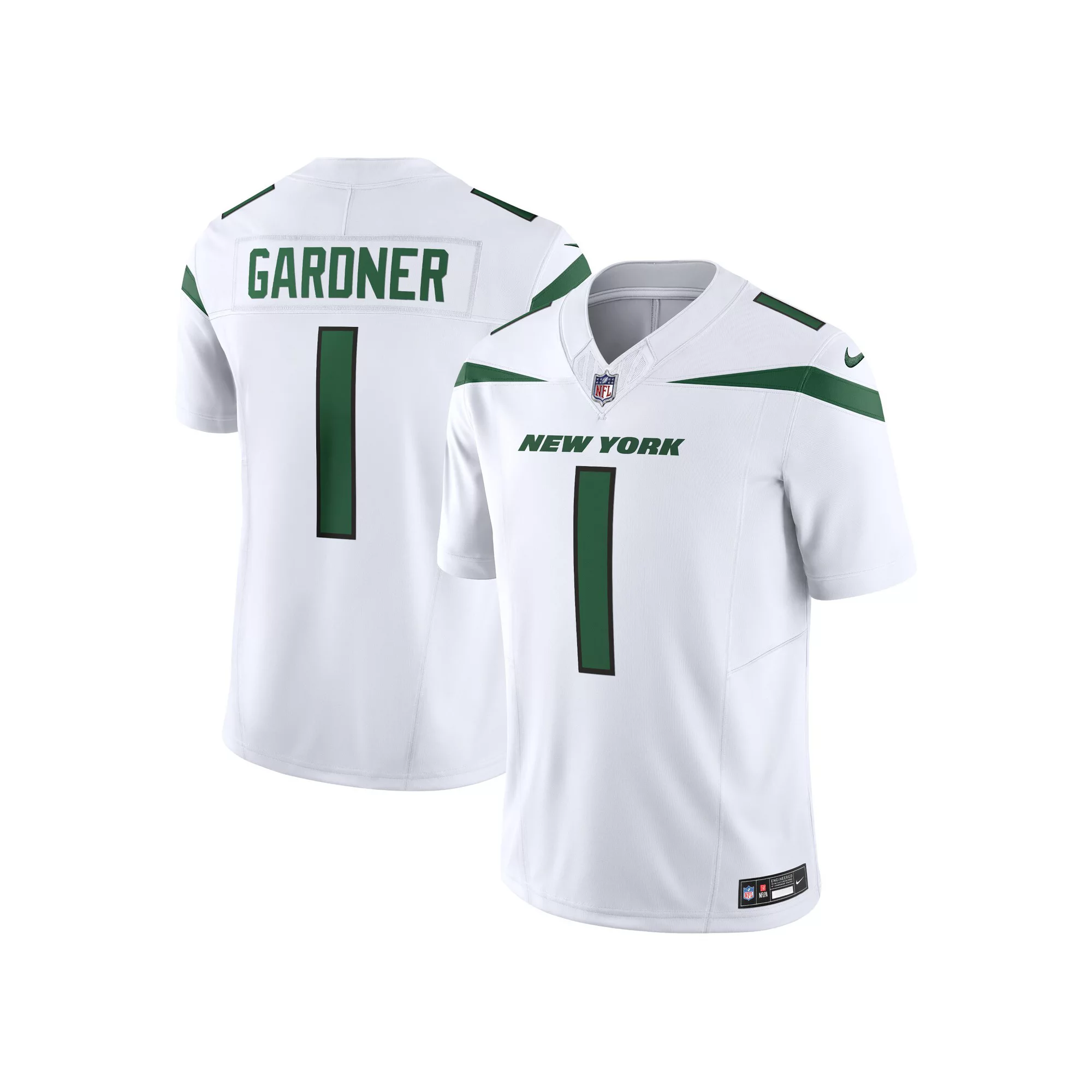 Men's Nike Ahmad Sauce Gardner White New York Jets Vapor F.U.S.E. Limited Jersey
