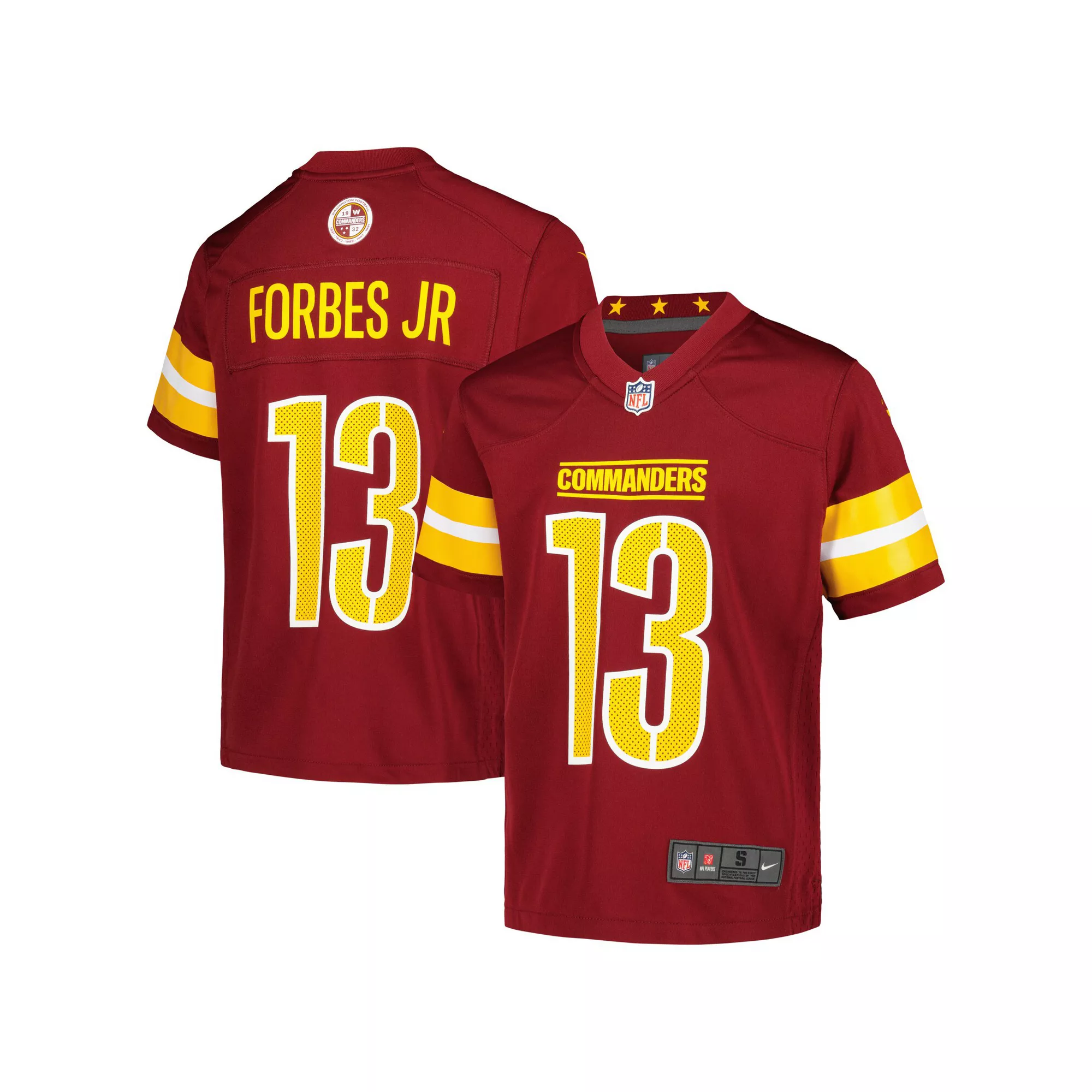 Youth Nike Emmanuel Forbes Jr. Burgundy Washington Commanders Game Jersey