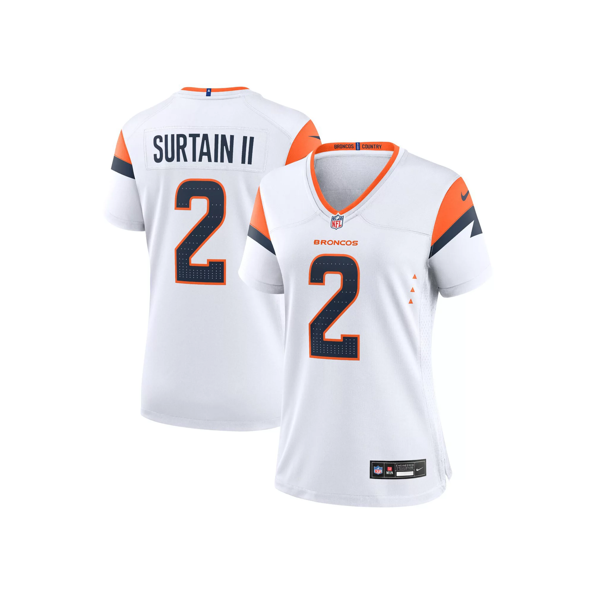 Women's Nike Patrick Surtain II White Denver Broncos Game Jersey