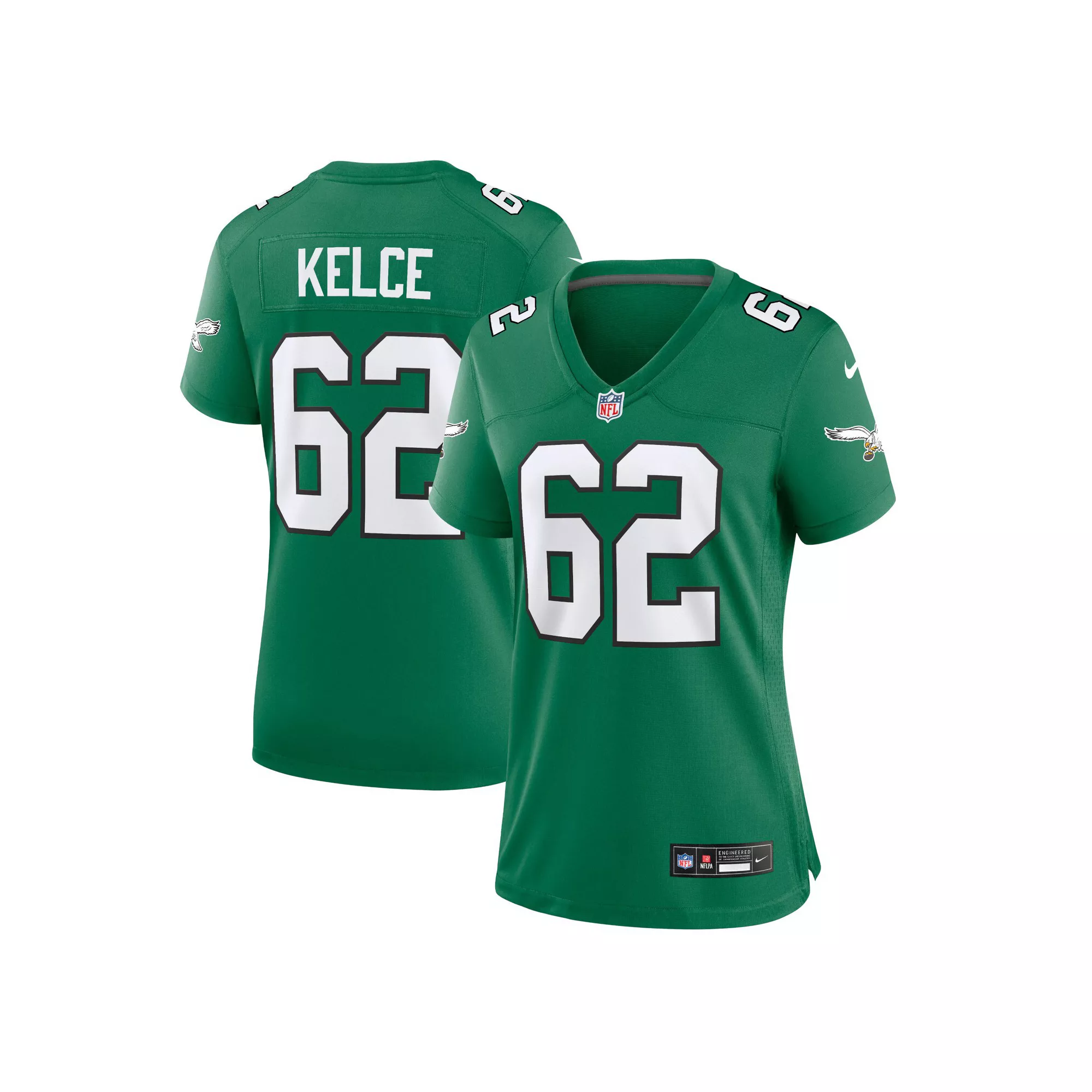 Women's Nike Jason Kelce Kelly Green Philadelphia Eagles Player Jersey