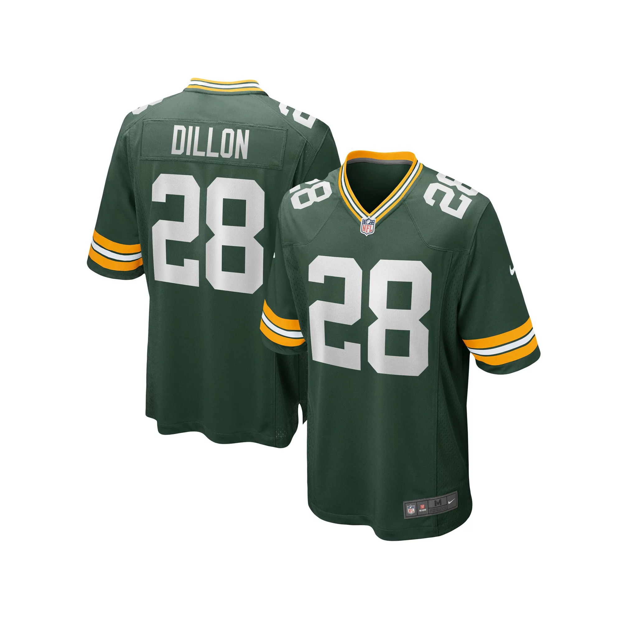 Men's Nike AJ Dillon Green Green Bay Packers Team Game Jersey