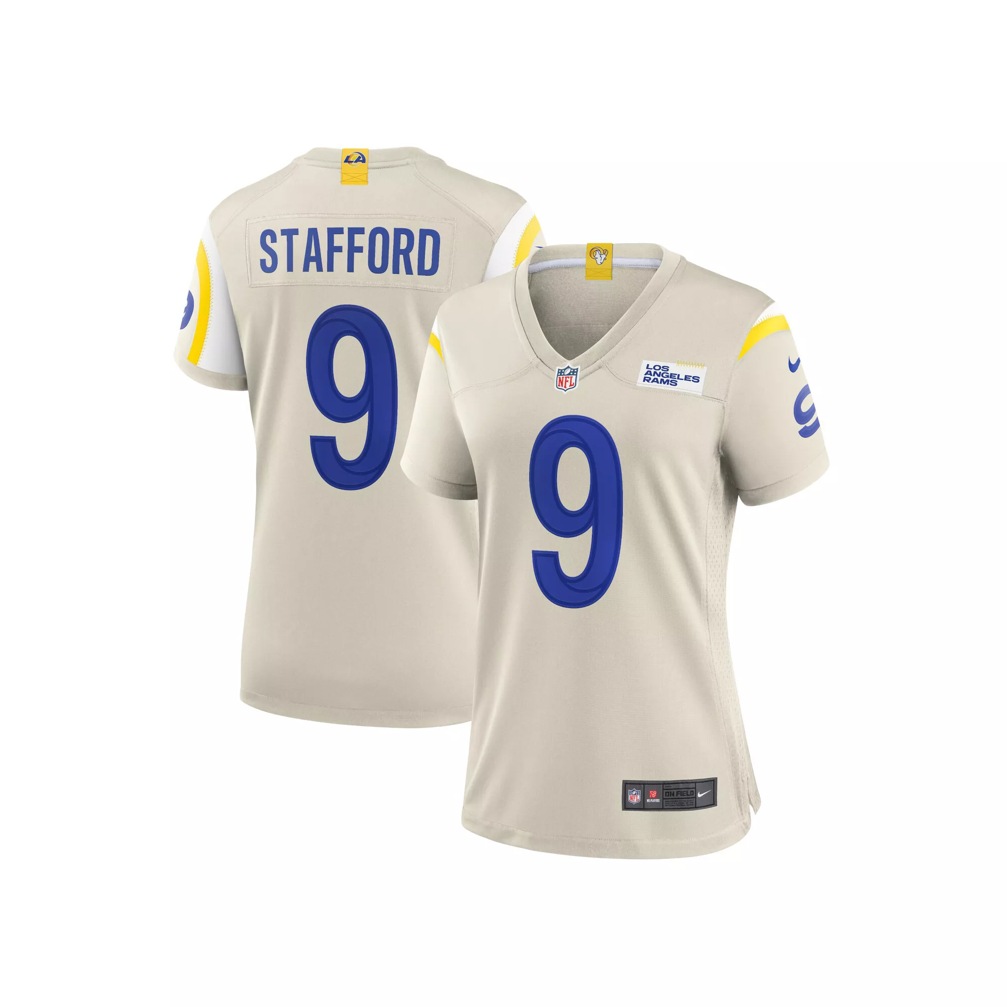 Women's Nike Matthew Stafford Bone Los Angeles Rams Game Jersey