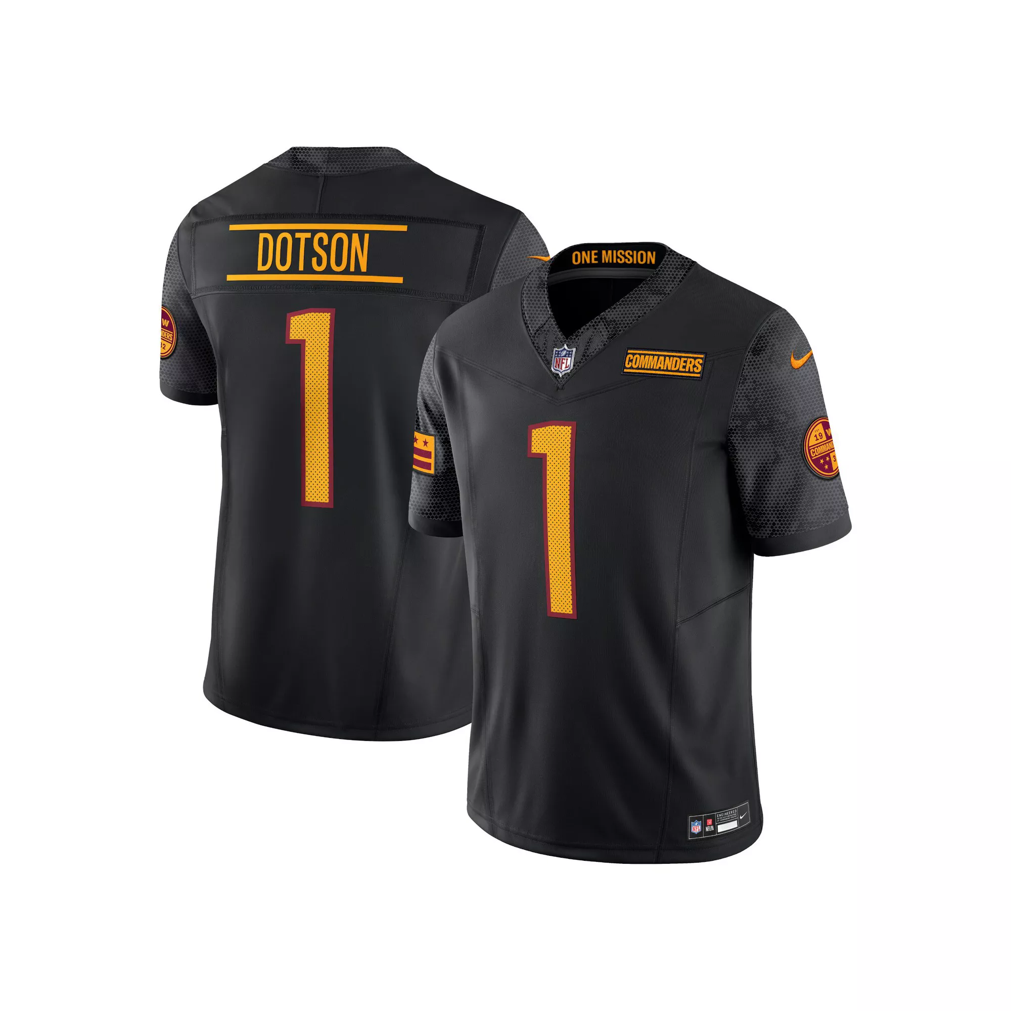 Men's Nike Jahan Dotson Black Washington Commanders Alternate Vapor F.U.S.E. Limited Jersey