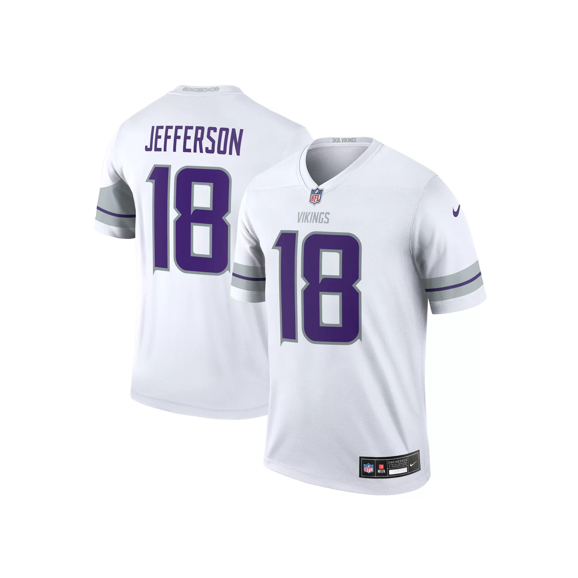 Men's Nike Justin Jefferson White Minnesota Vikings Alternate Legend Player Jersey