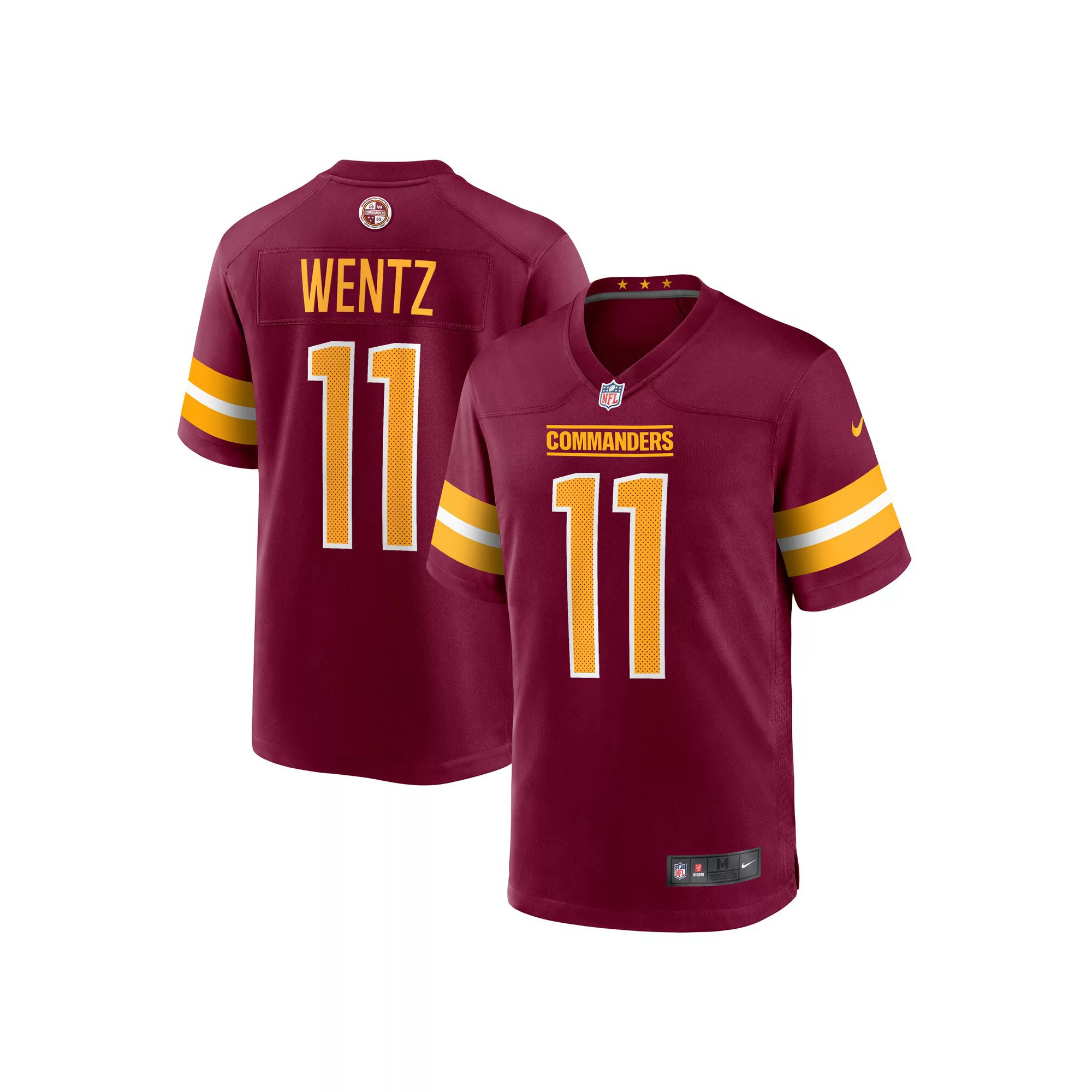 Men's Nike Carson Wentz Burgundy Washington Commanders Game Jersey
