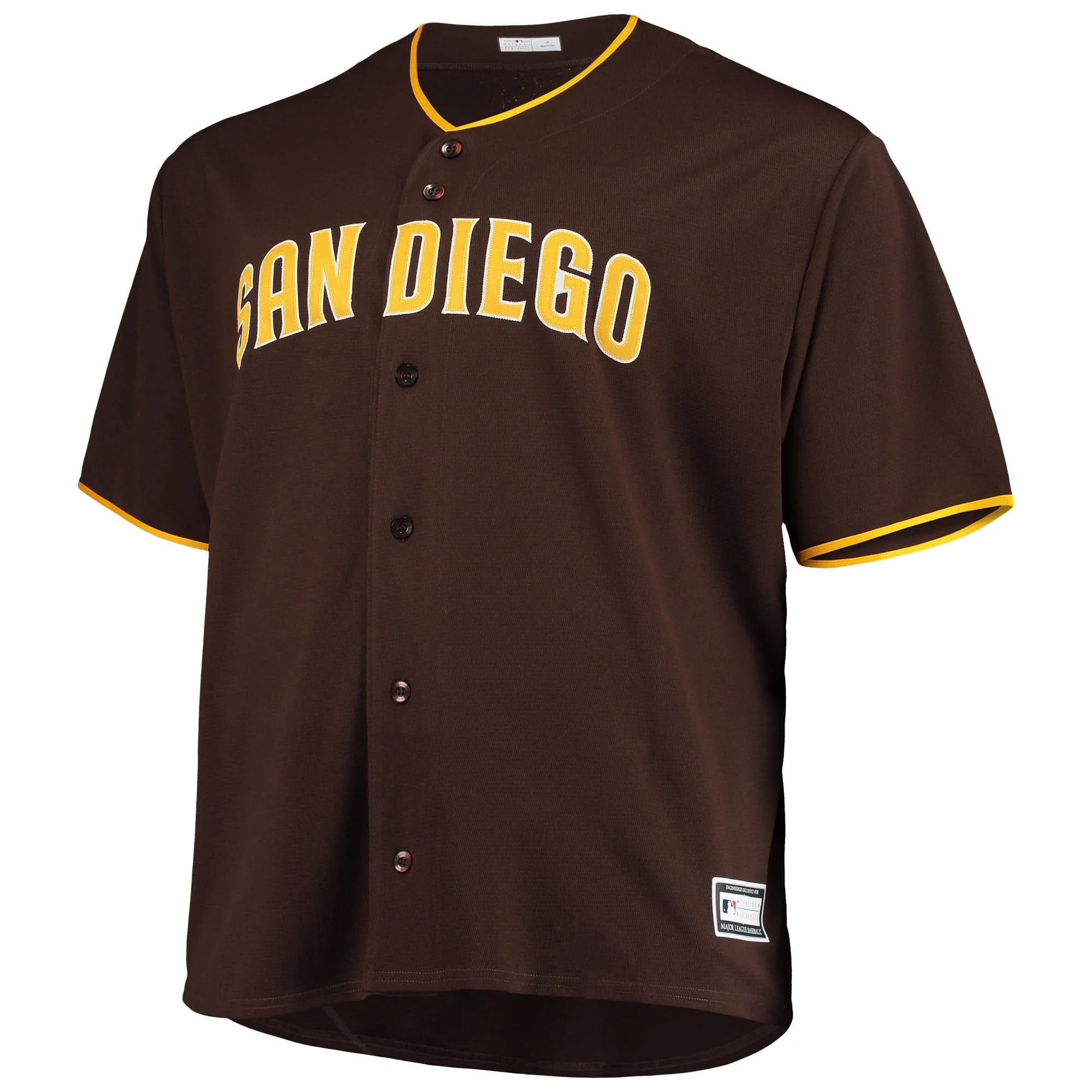 Men's Sand/Brown San Diego Padres Big & Tall Alternate Replica Team Jersey