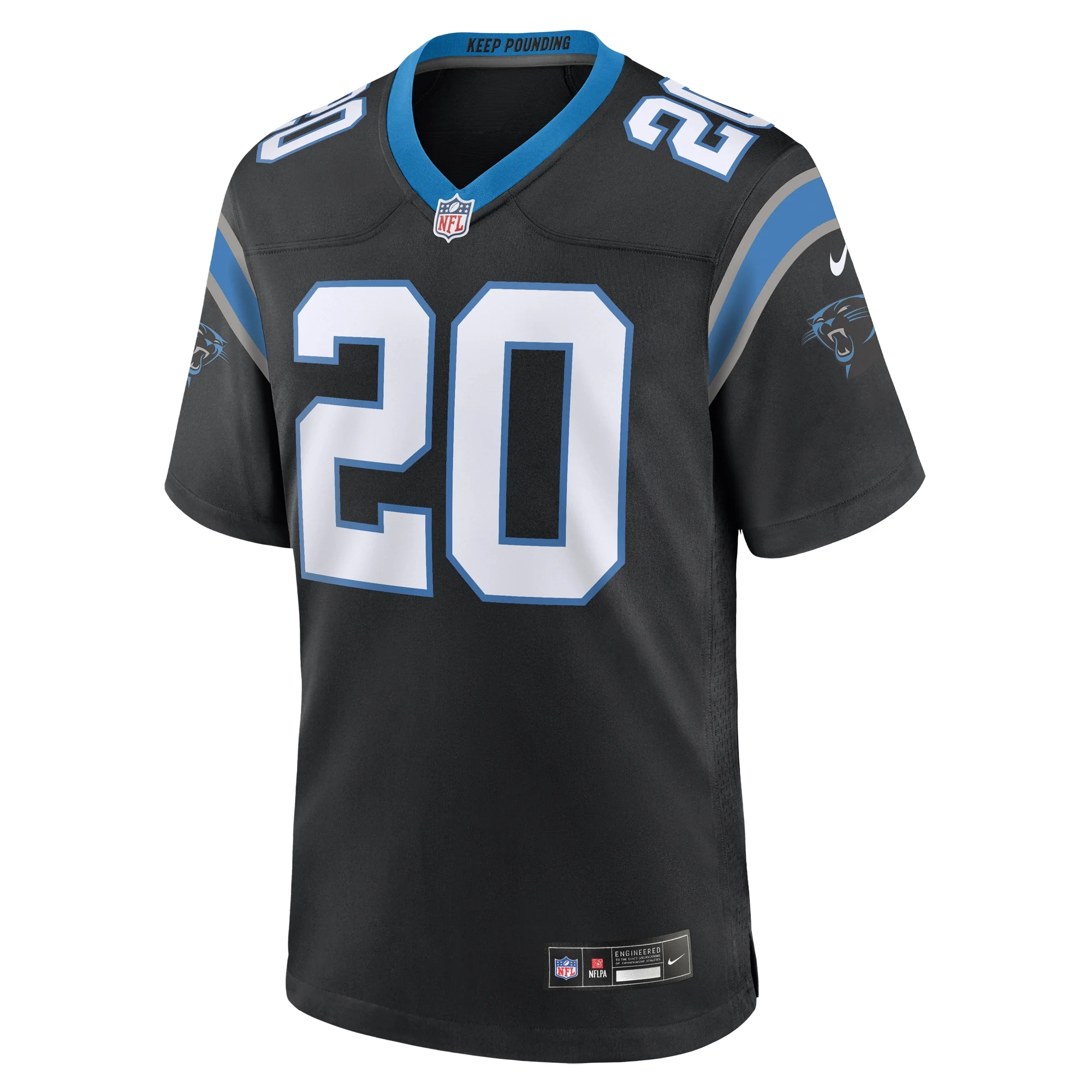 Men's Nike Eric Rowe Black Carolina Panthers Team Game Jersey