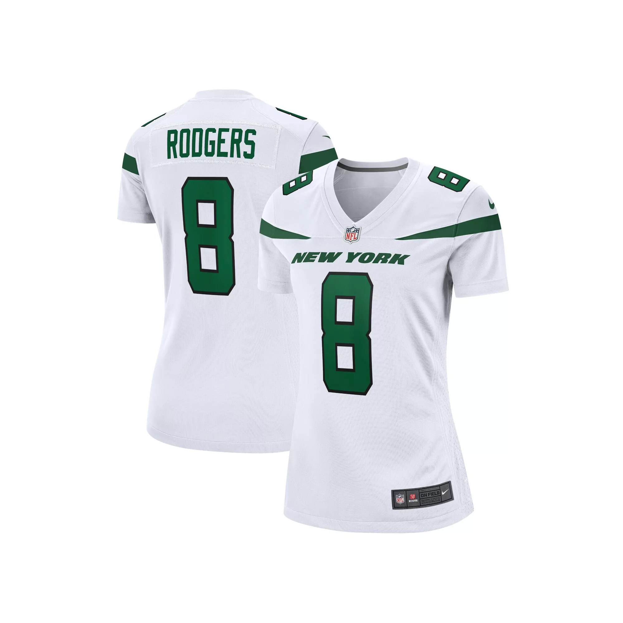 Women's Nike Aaron Rodgers White New York Jets Game Jersey