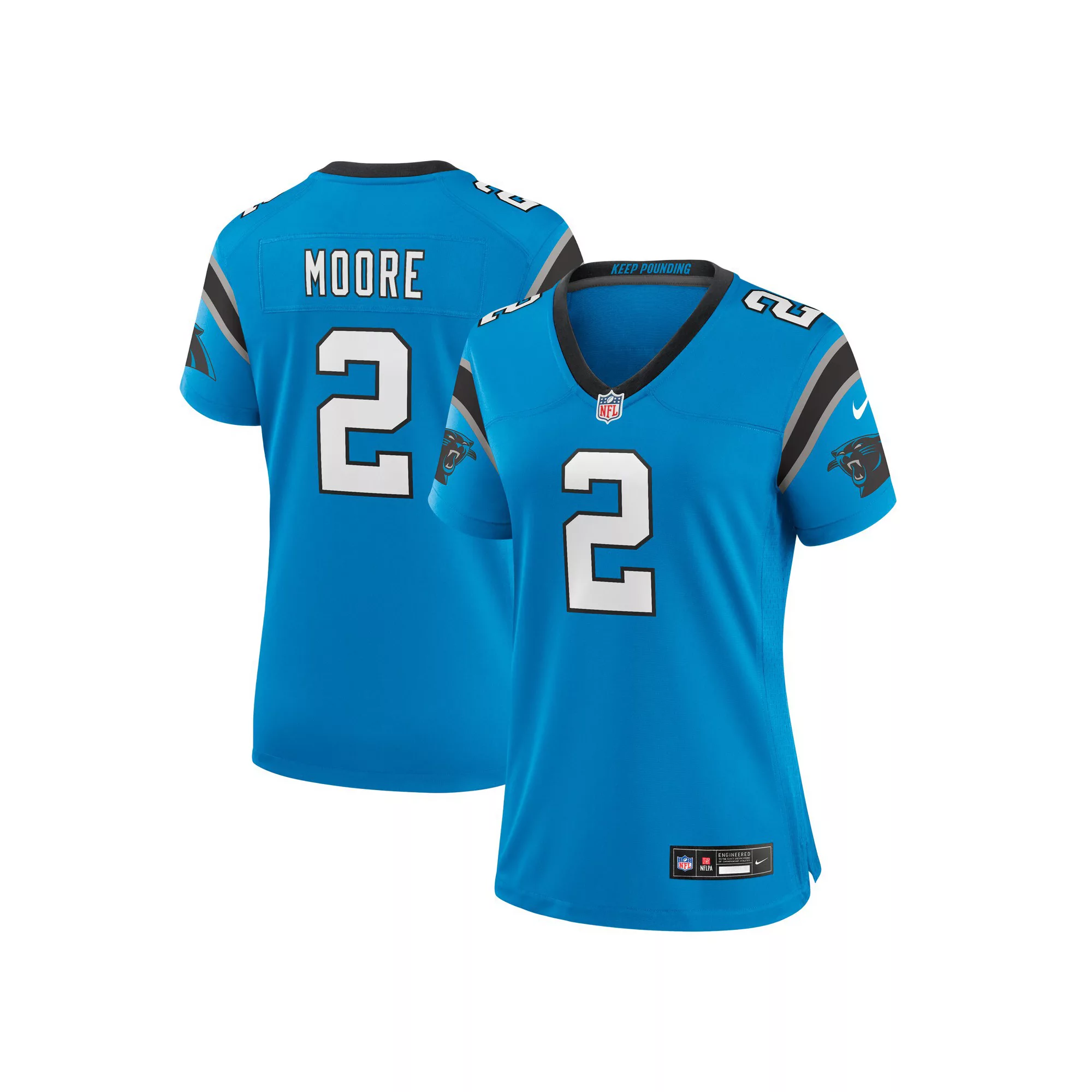 Women's Nike D.J. Moore Blue Carolina Panthers Alternate Game Jersey
