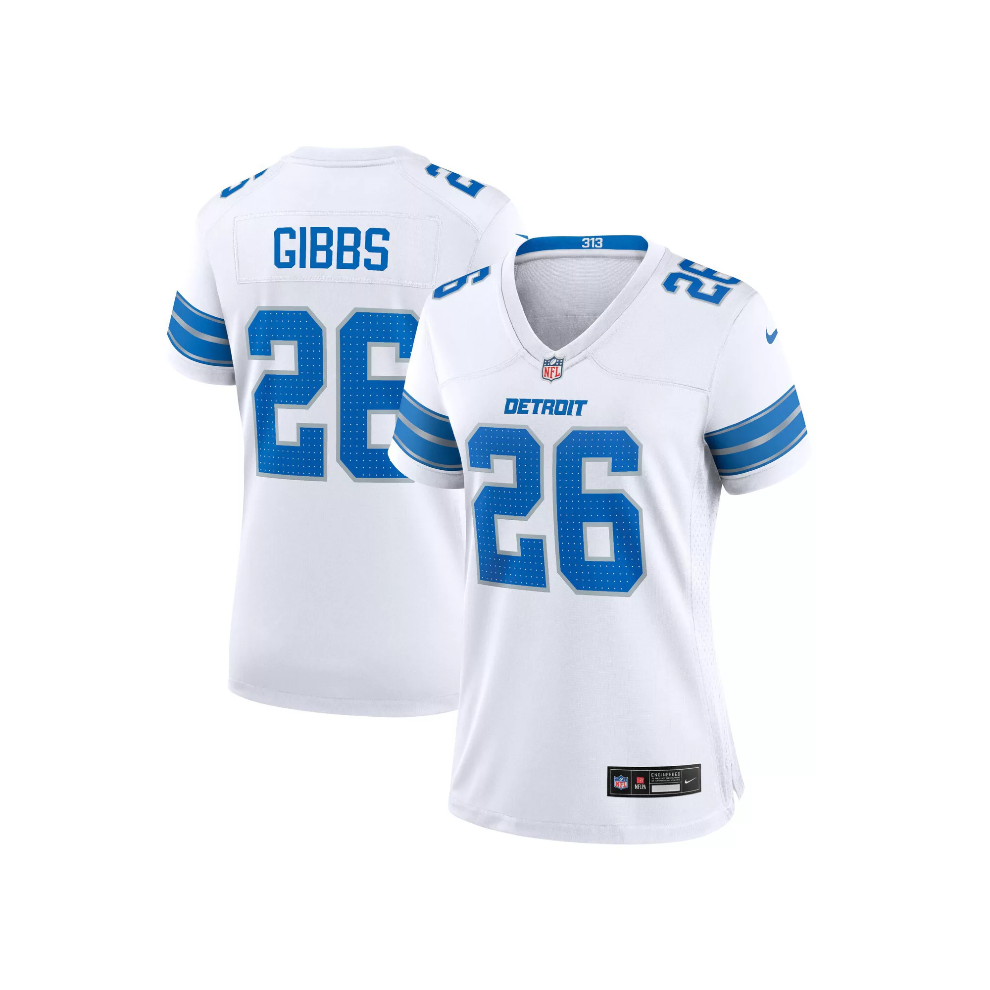 Women's Nike Jahmyr Gibbs White Detroit Lions Game Jersey