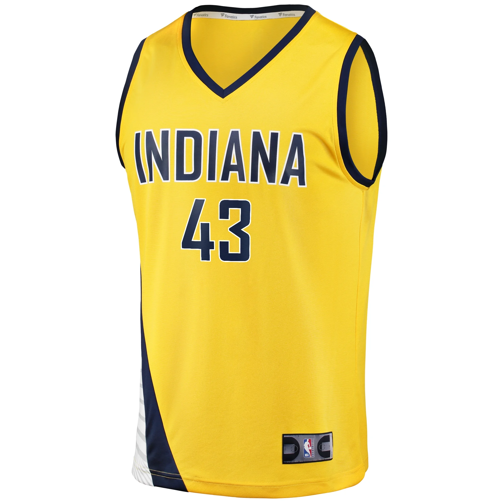 Youth Fanatics Pascal Siakam Gold Indiana Pacers Fast Break Player Jersey - Statement Edition