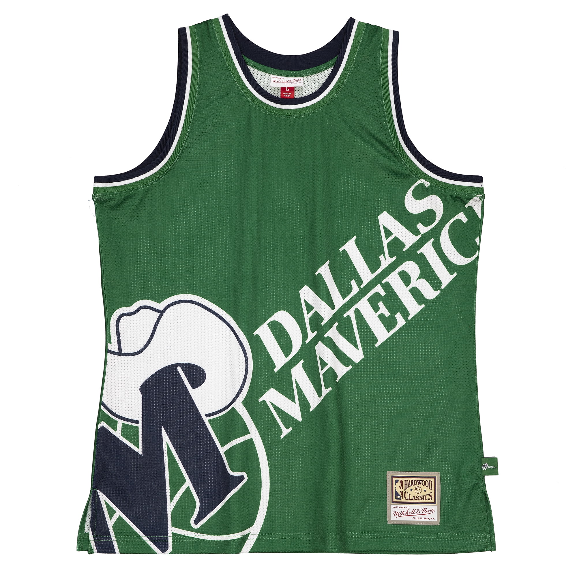 Men's Mitchell & Ness Green Dallas Mavericks Hardwood Classics Blown Out Fashion Jersey