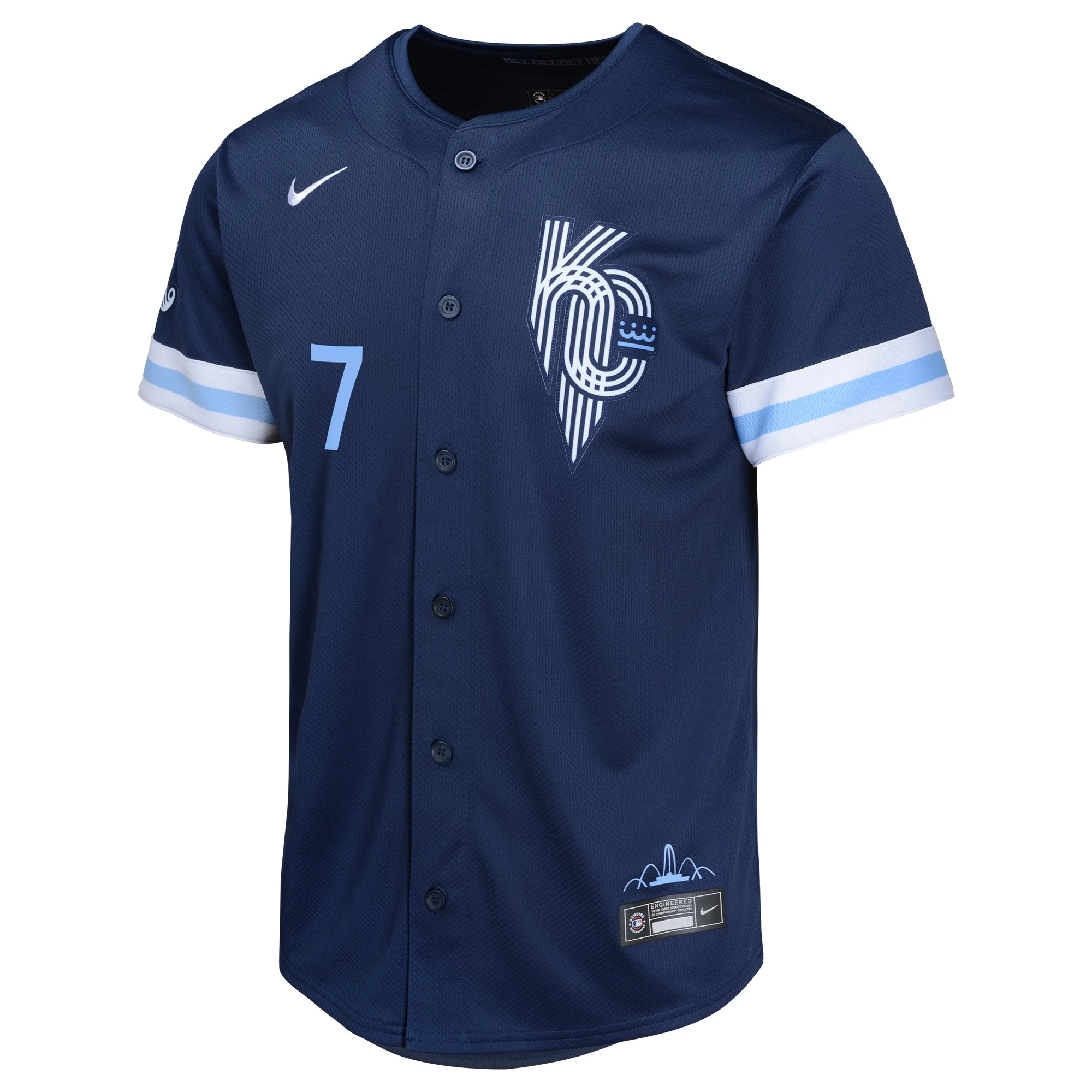 Youth Nike Bobby Witt Jr. Navy Kansas City Royals City Connect Limited Player Jersey