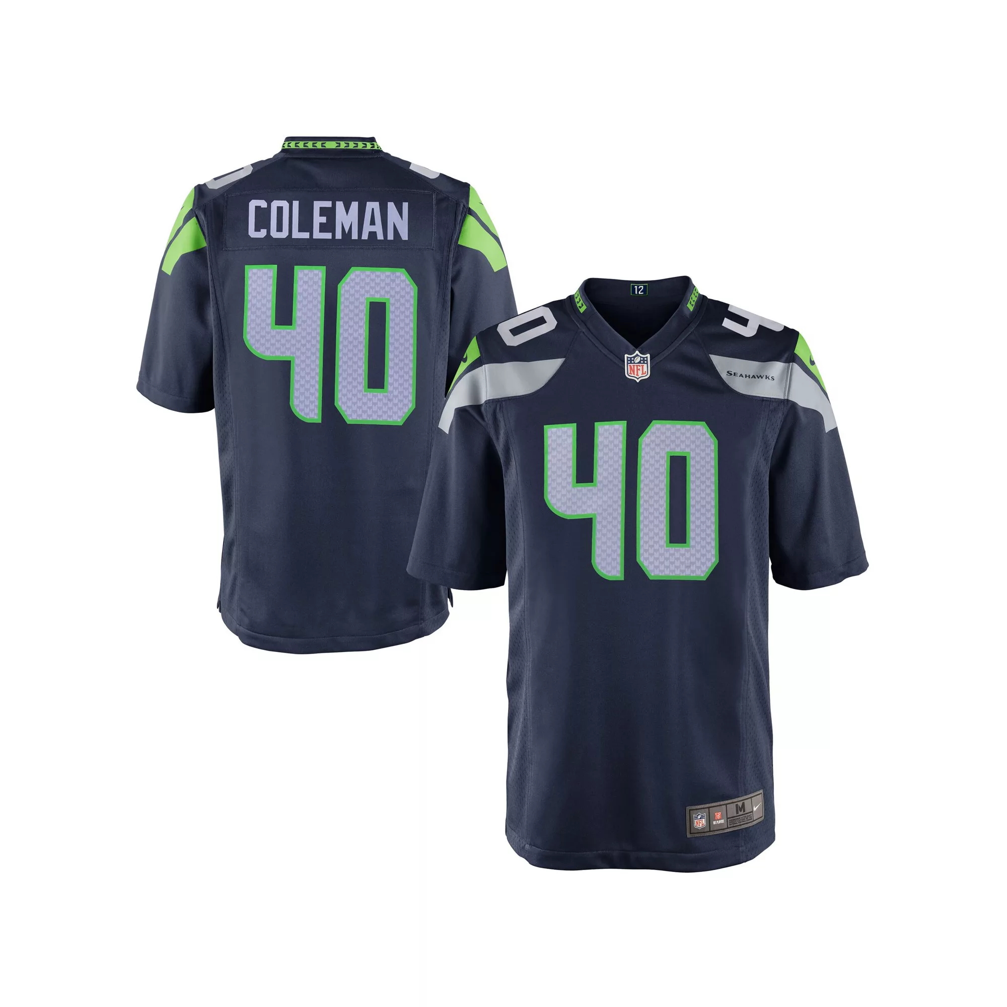 Youth Nike Derrick Coleman College Navy Seattle Seahawks Team Color Game Jersey