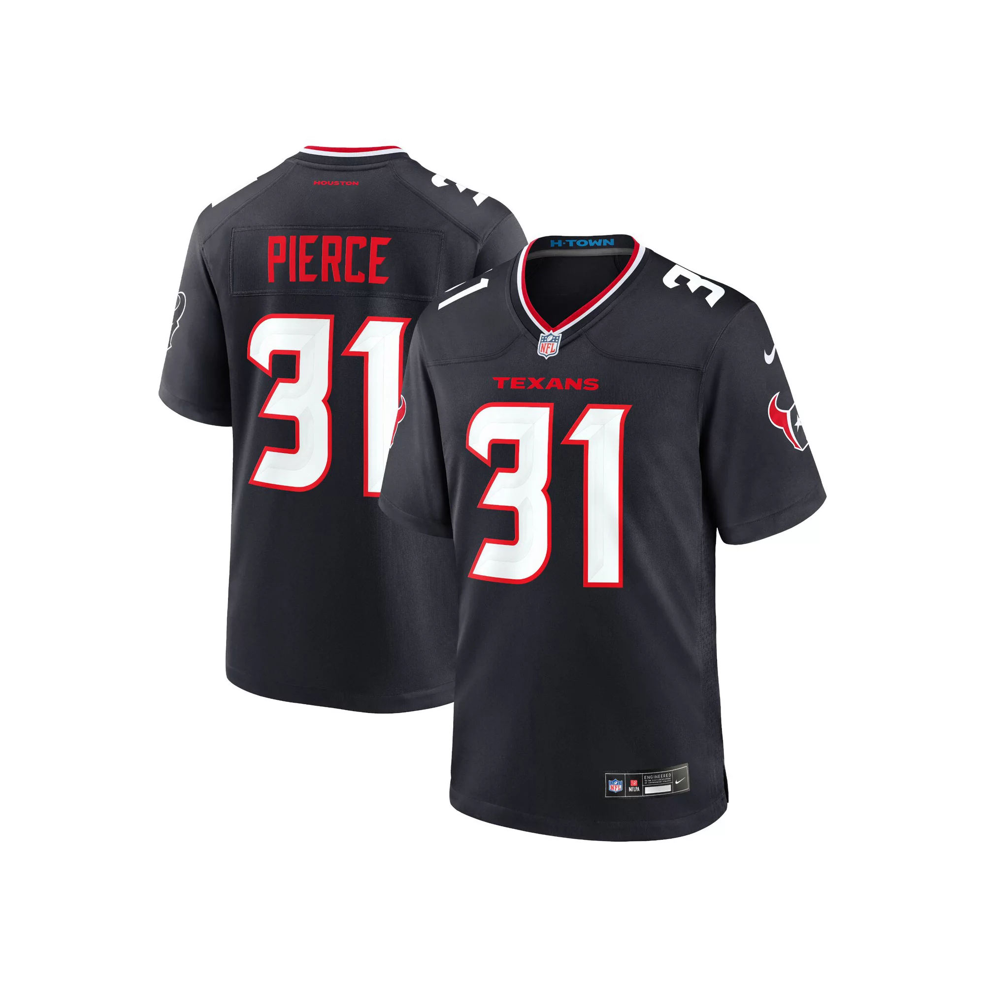 Men's Nike Dameon Pierce Navy Houston Texans Game Jersey