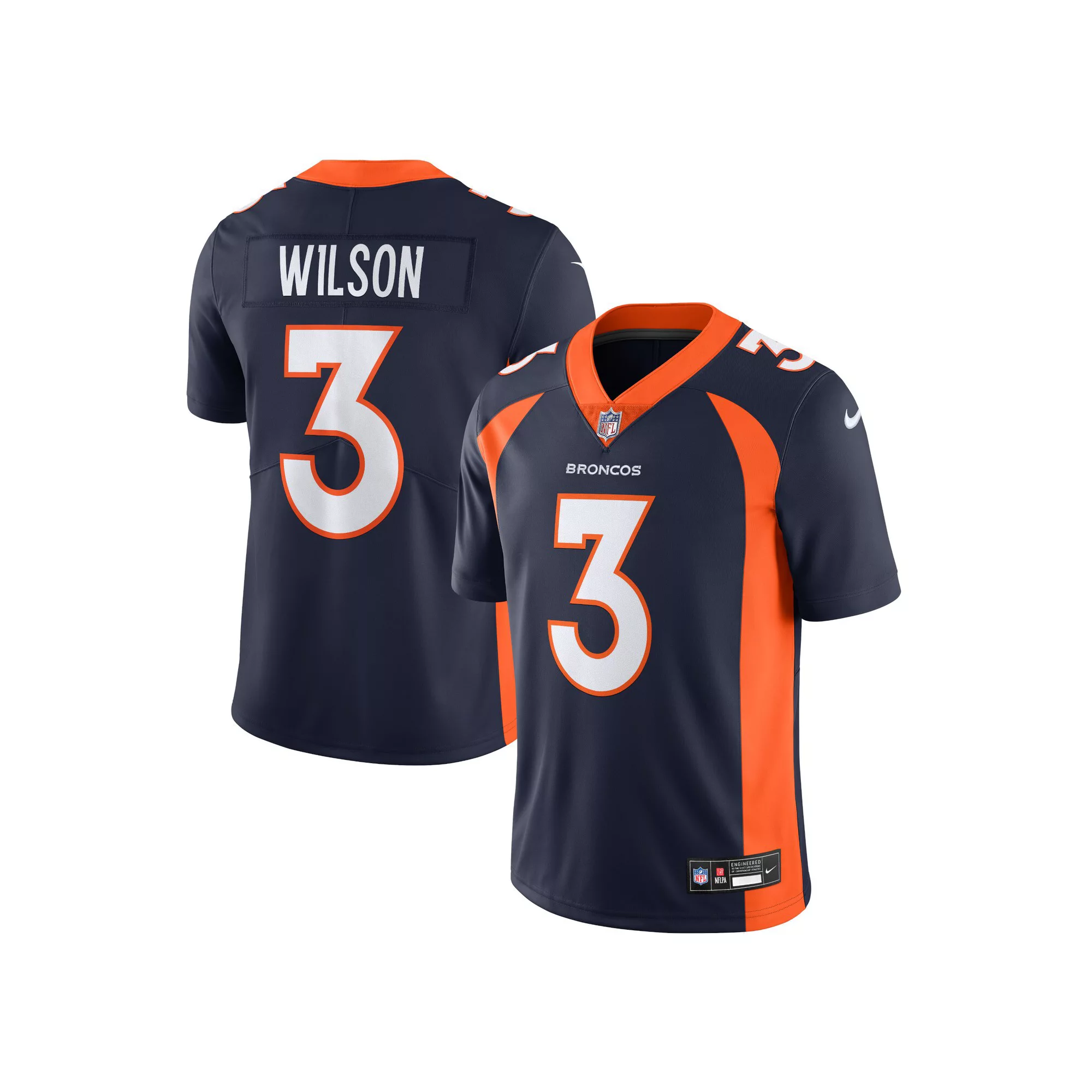 Men's Nike Russell Wilson Navy Denver Broncos  Vapor Untouchable Limited Jersey
