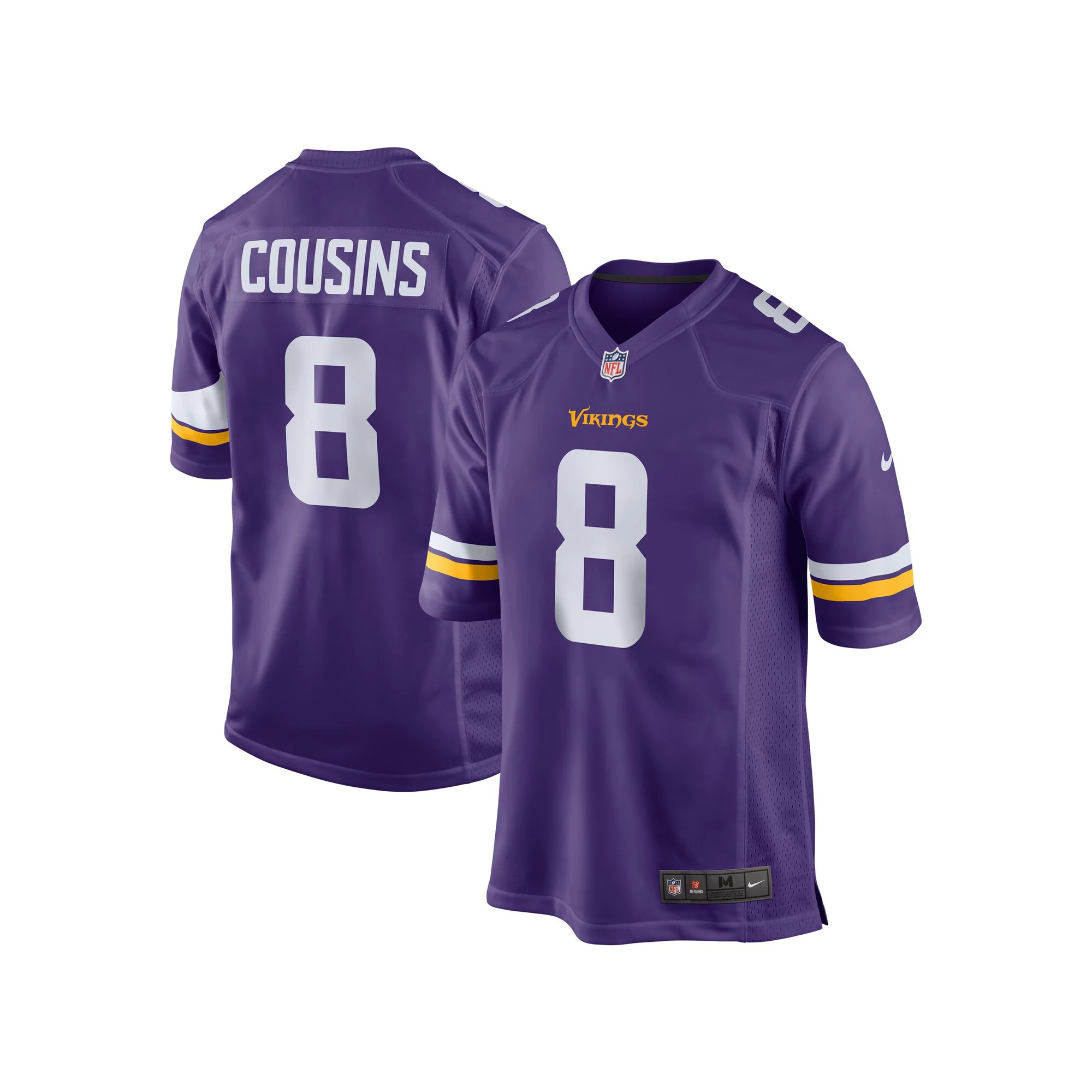 Men's Nike Kirk Cousins Purple Minnesota Vikings Game Jersey