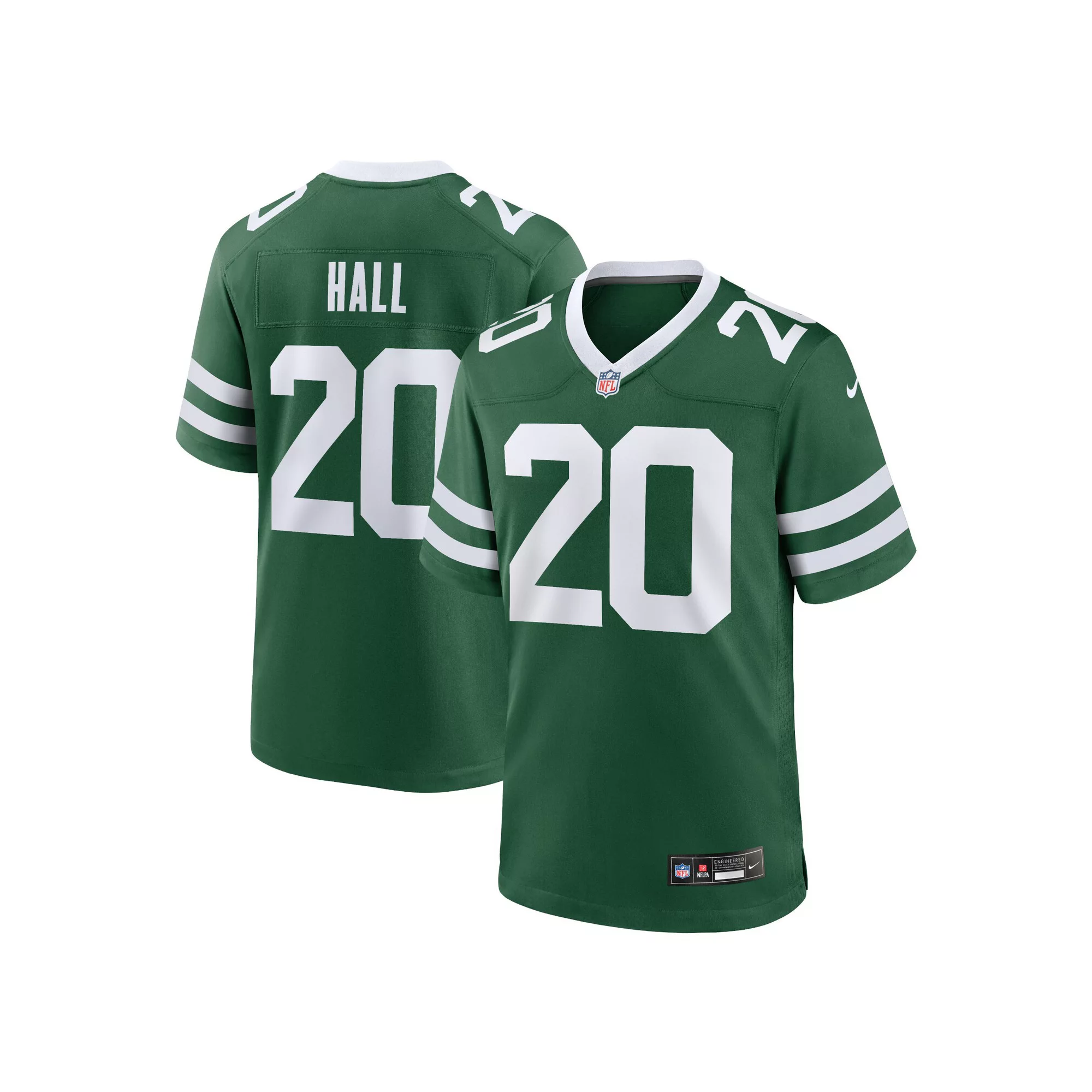Men's Nike Breece Hall Legacy Green New York Jets Game Jersey