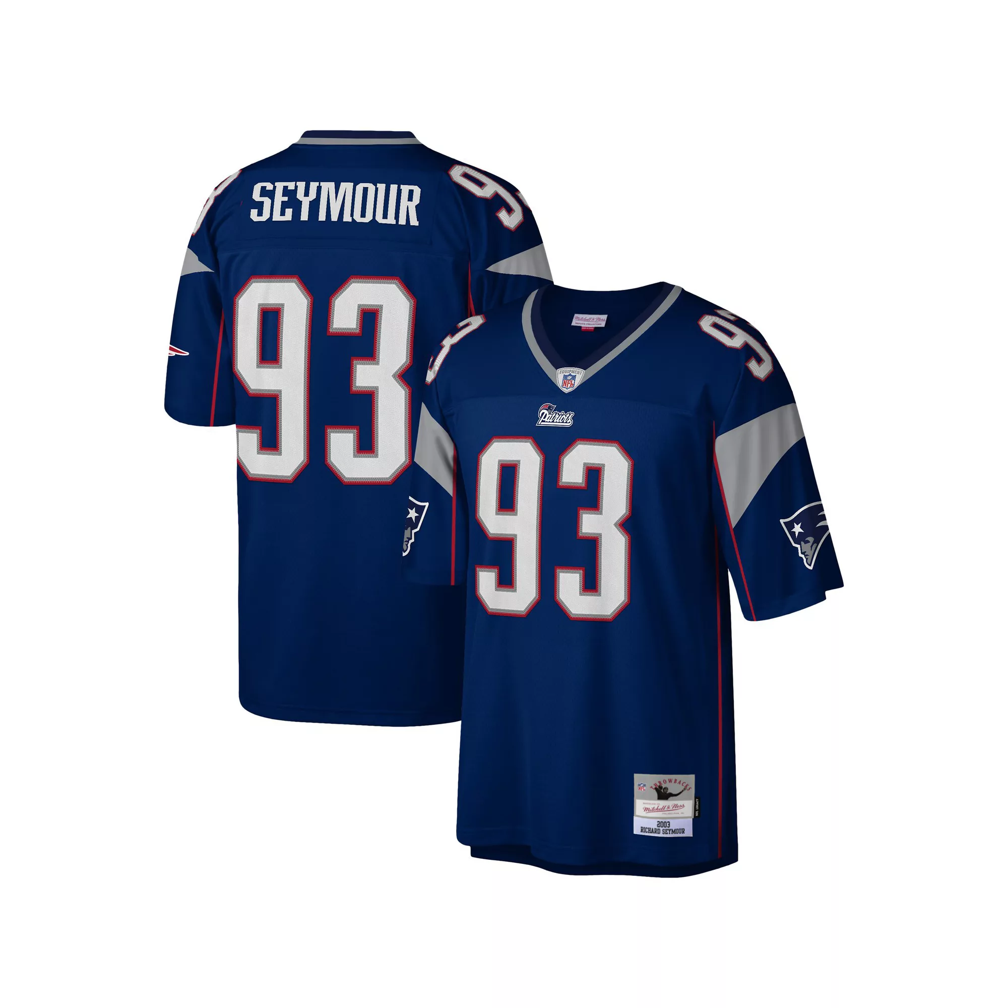 Men's Mitchell & Ness Richard Seymour Navy New England Patriots Legacy Replica Jersey