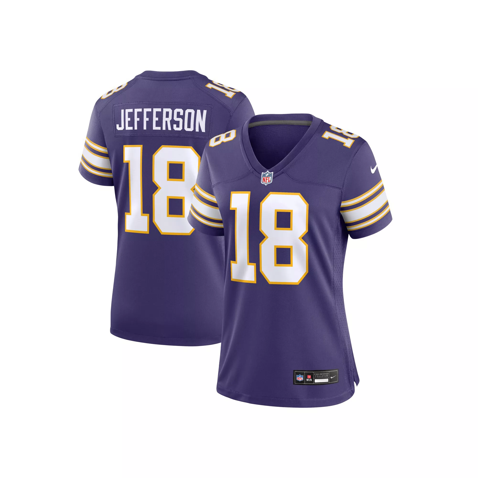 Women's Nike Justin Jefferson Purple Minnesota Vikings Classic Player Game Jersey