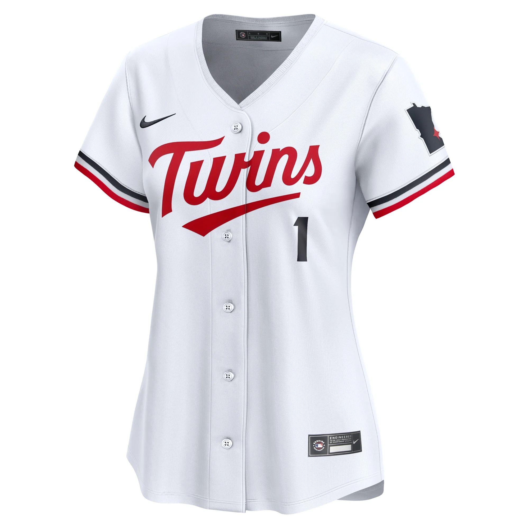 Women's Nike White Minnesota Twins #1 Mom Home Limited Jersey