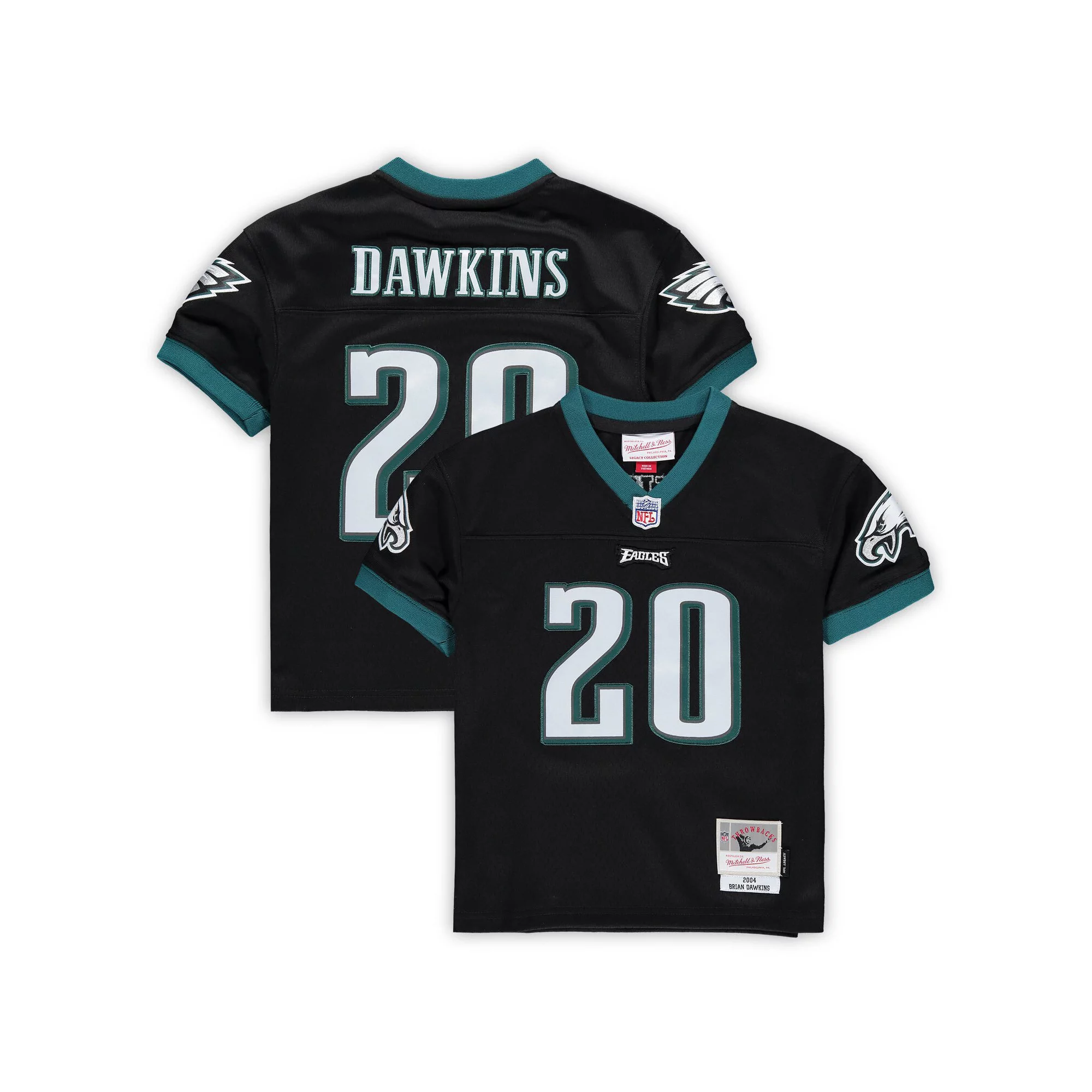 Preschool Mitchell & Ness Brian Dawkins Black Philadelphia Eagles Retired Legacy Jersey