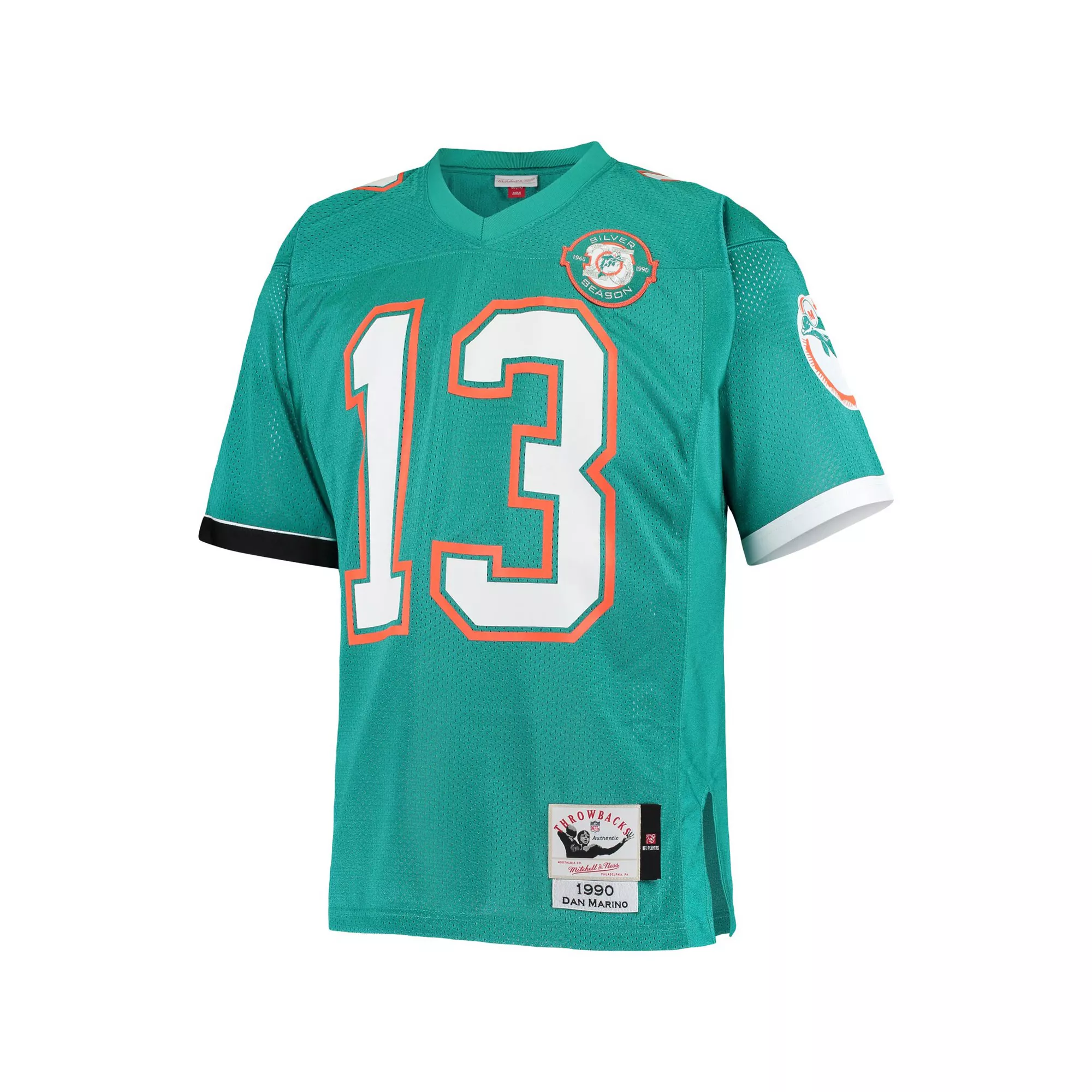 Men's Mitchell & Ness Dan Marino Aqua Miami Dolphins 1990 Authentic Throwback Retired Player Jersey