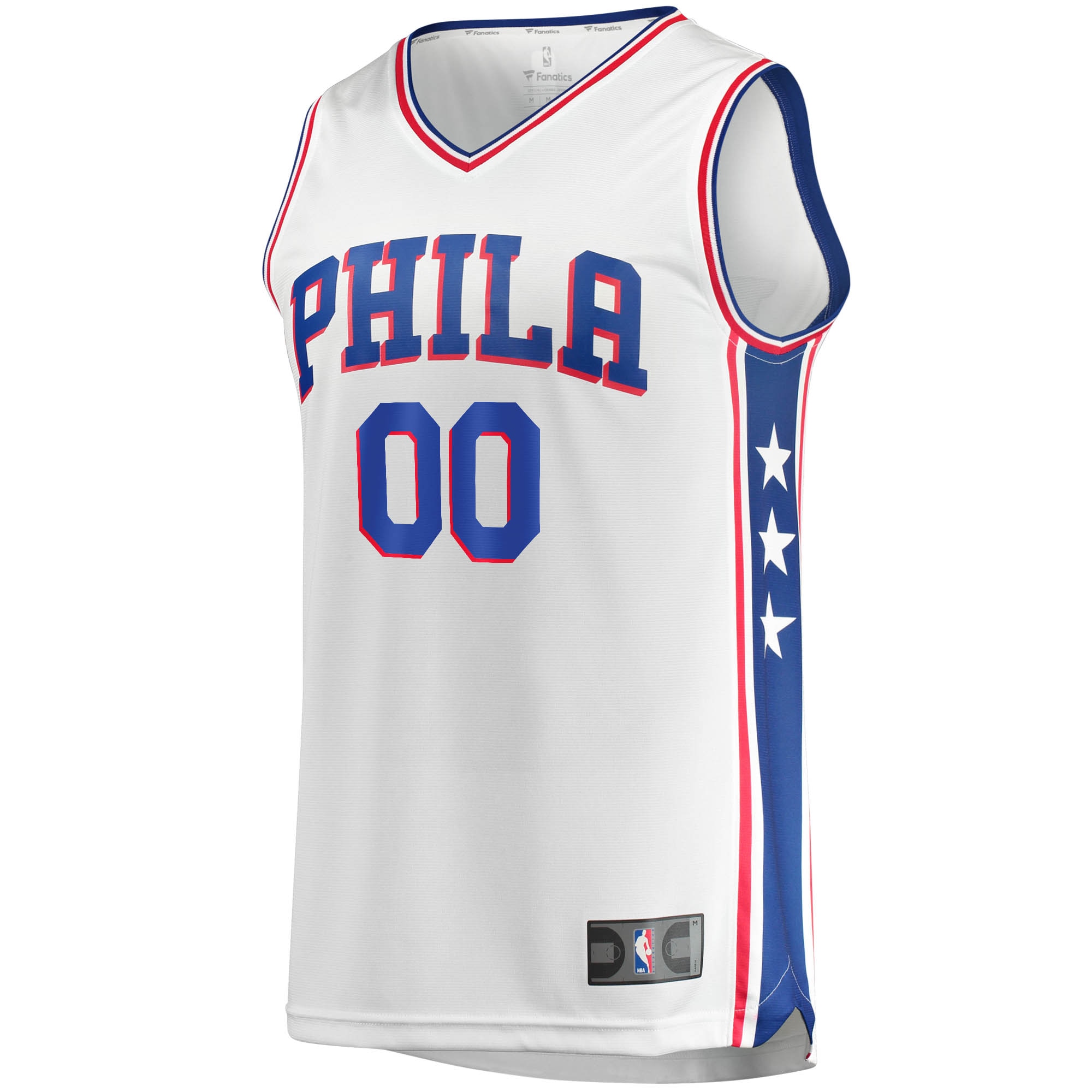 Philadelphia 76ers Fanatics Fast Break Custom Replica Jersey White - Association Edition