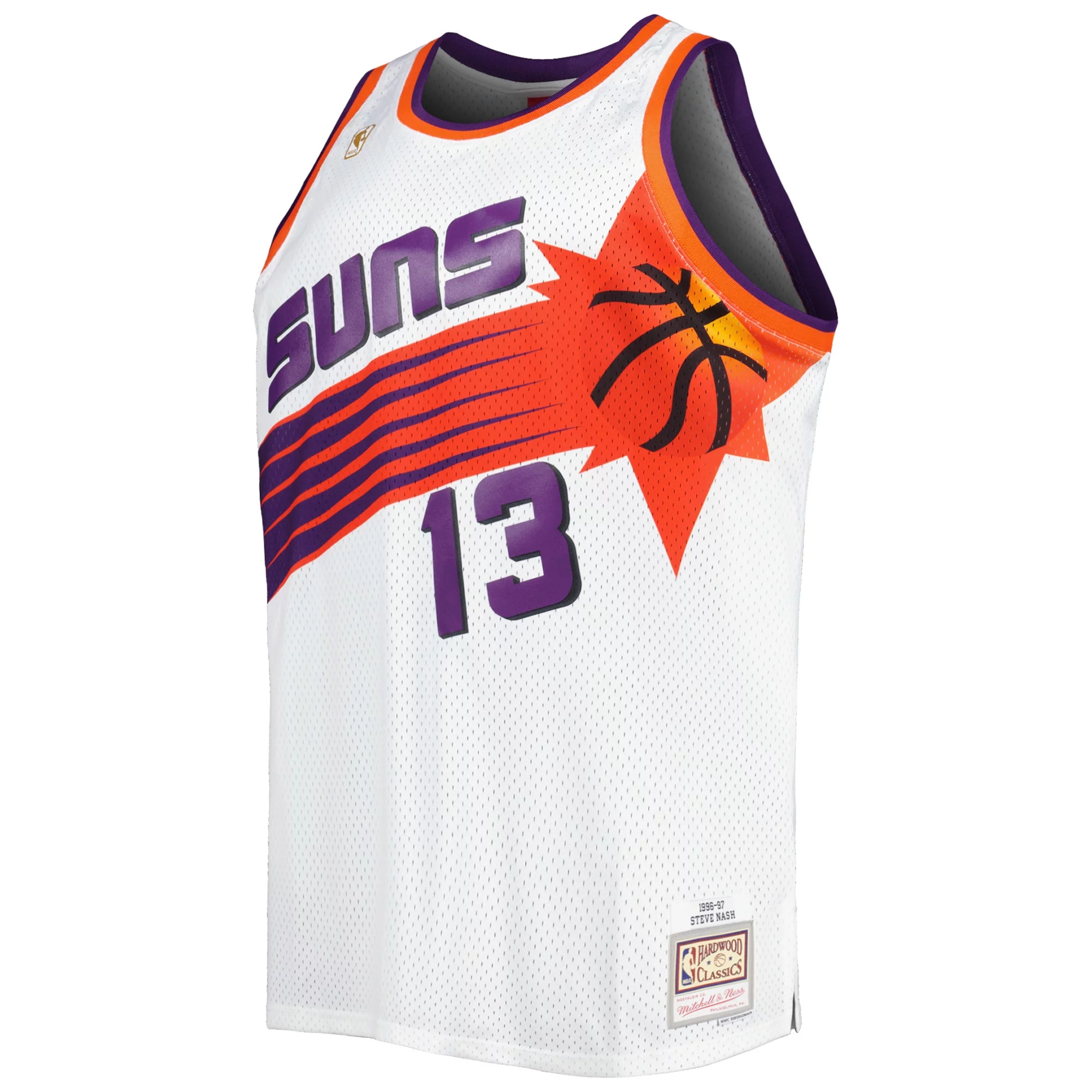 Men's Mitchell & Ness Steve Nash White Phoenix Suns Big & Tall Hardwood Classics 1996/97 Swingman Jersey