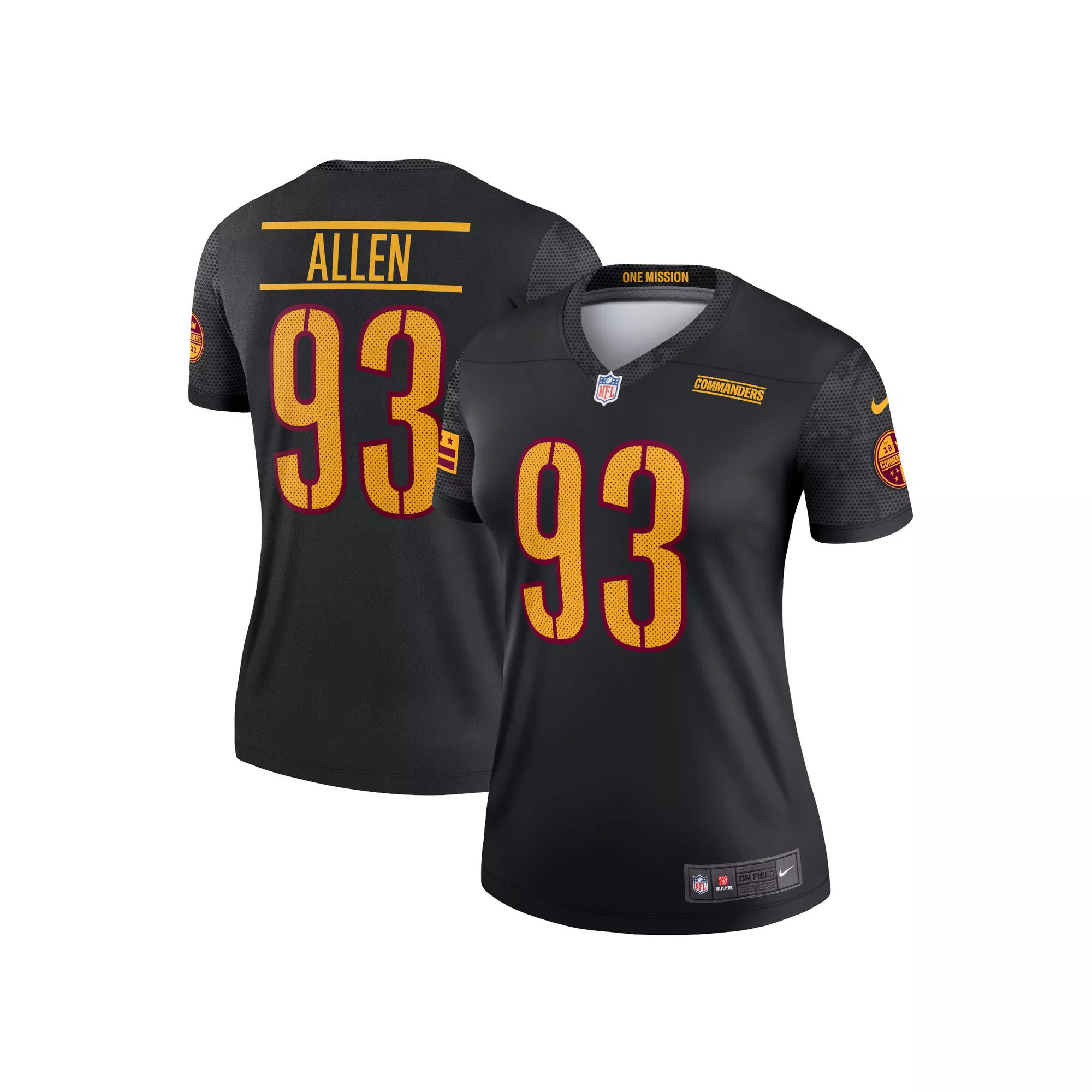 Women's Nike Jonathan Allen Black Washington Commanders Alternate Legend Jersey