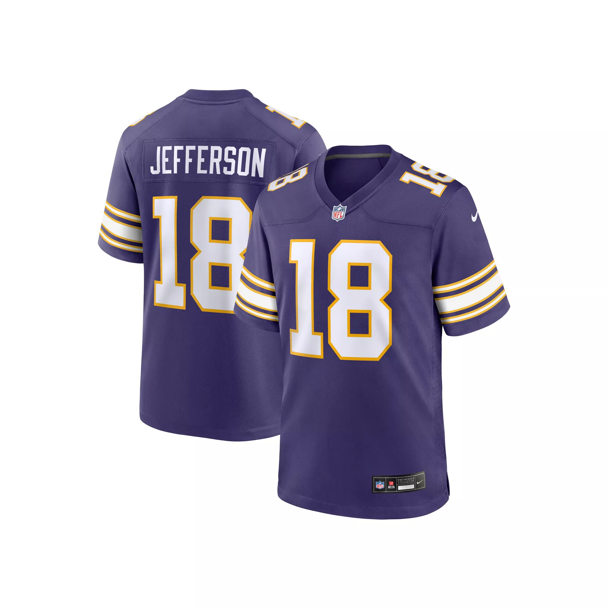 Men's Nike Justin Jefferson Purple Minnesota Vikings Classic Player Game Jersey