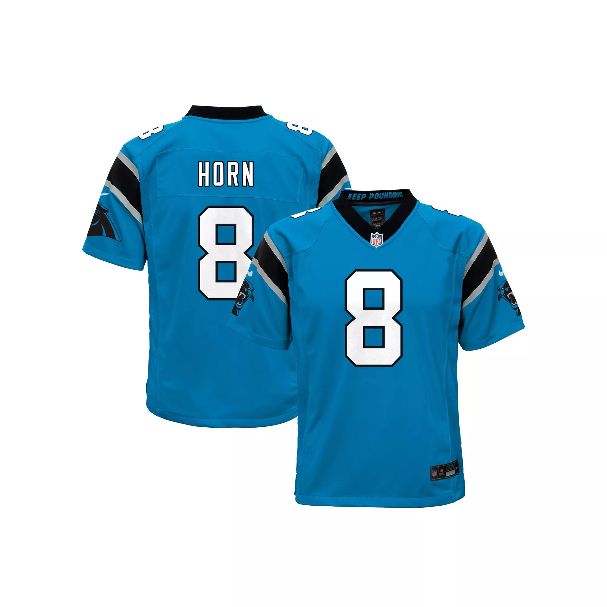 Youth Nike Jaycee Horn Blue Carolina Panthers Game Jersey