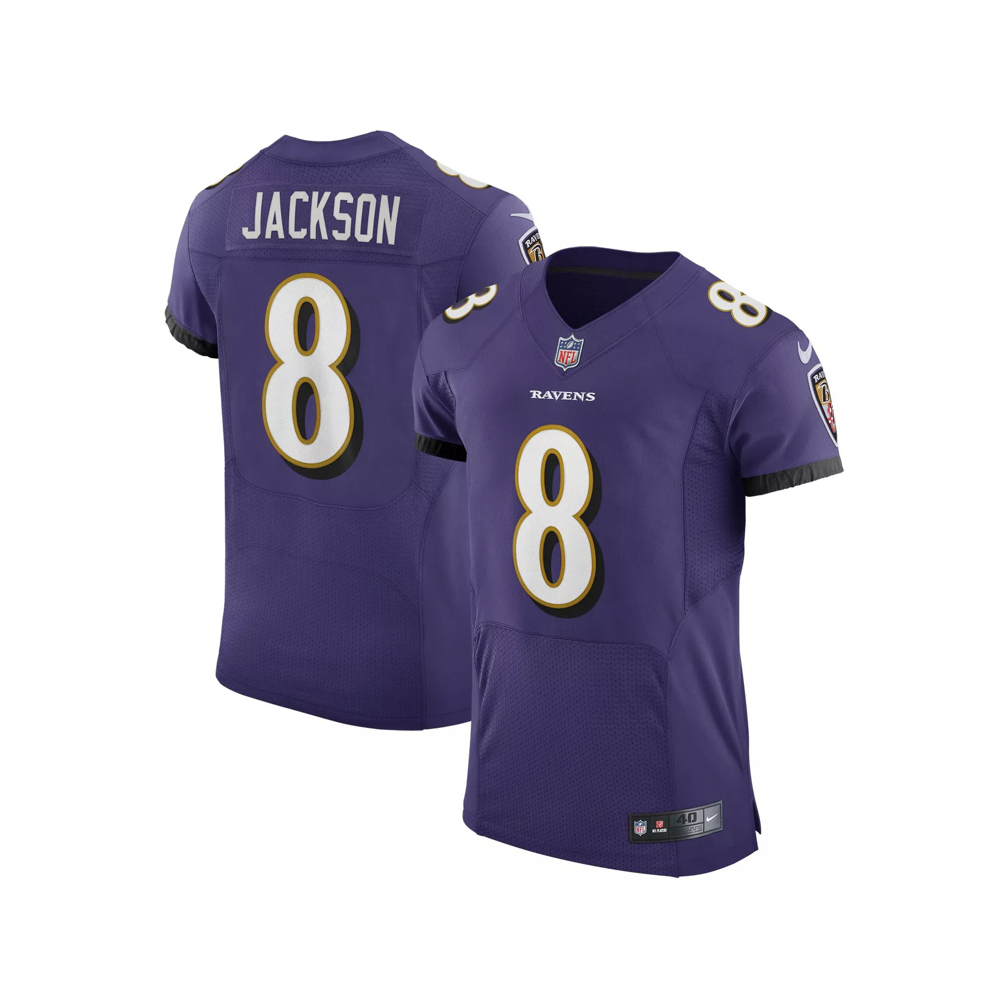 Men's Nike Lamar Jackson Purple Baltimore Ravens Vapor Elite Player Jersey