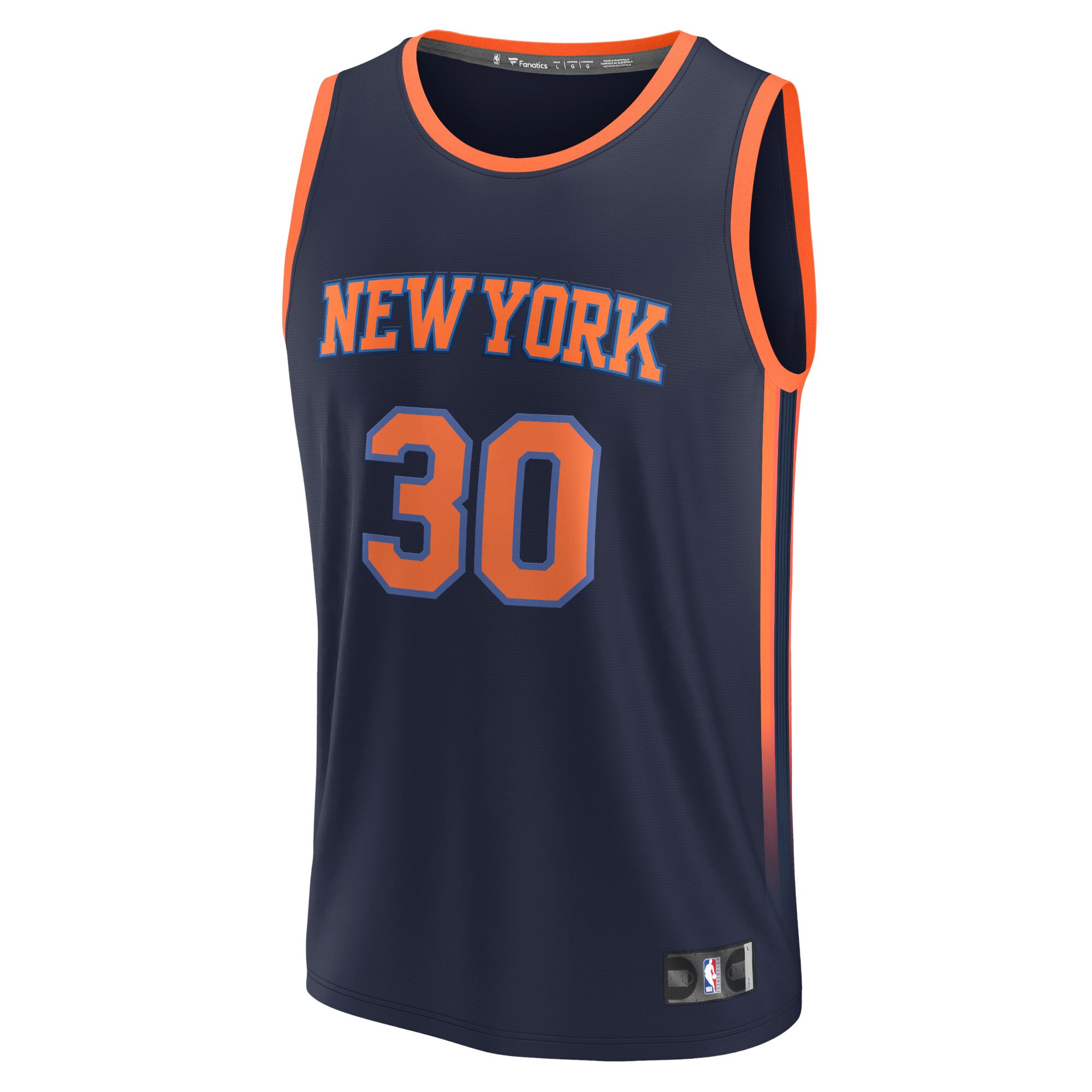 Men's Fanatics Julius Randle Navy New York Knicks Fast Break Replica Player Jersey - Statement Edition