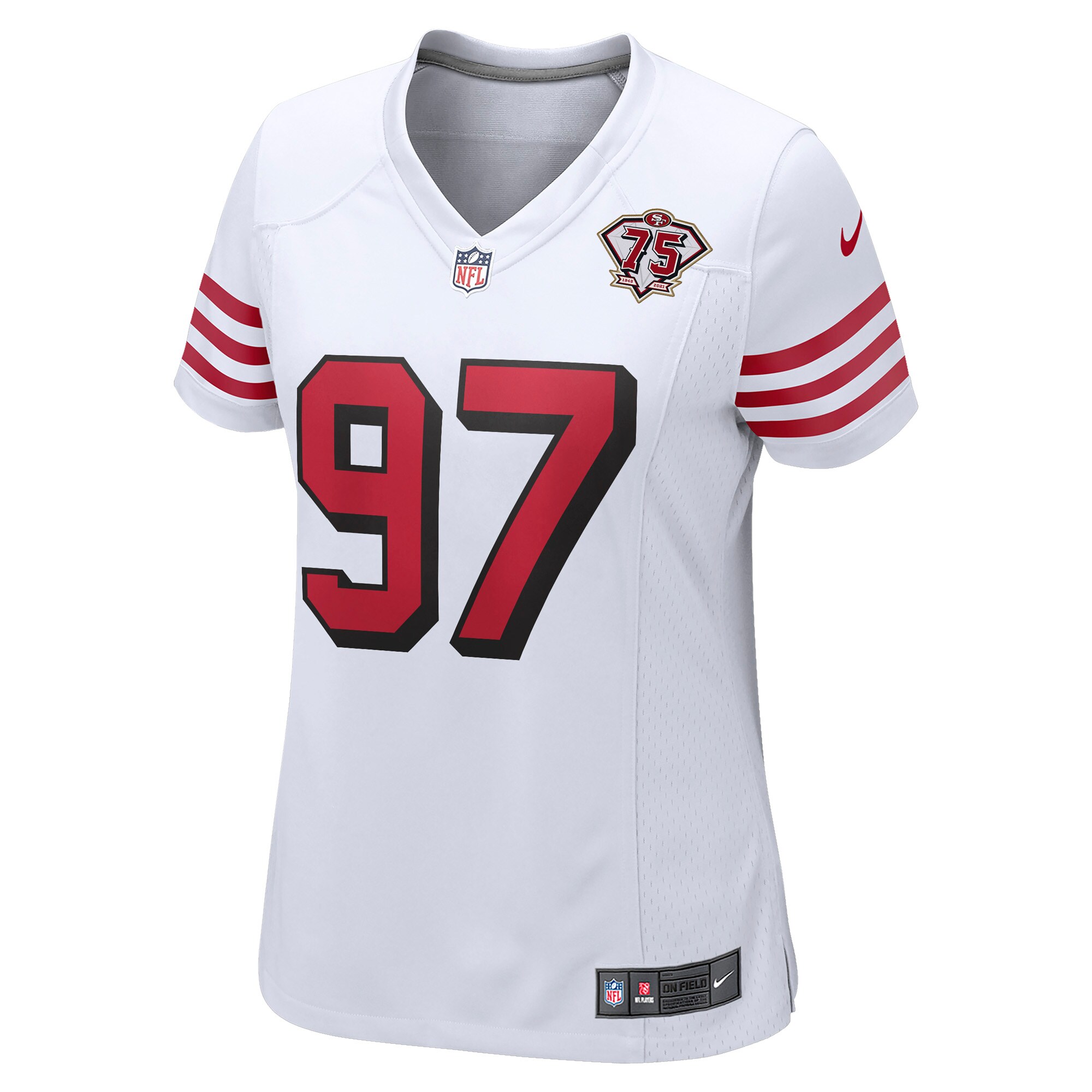 Nick Bosa San Francisco 49ers Nike Women's 75th Anniversary 2nd Alternate Game Jersey - White