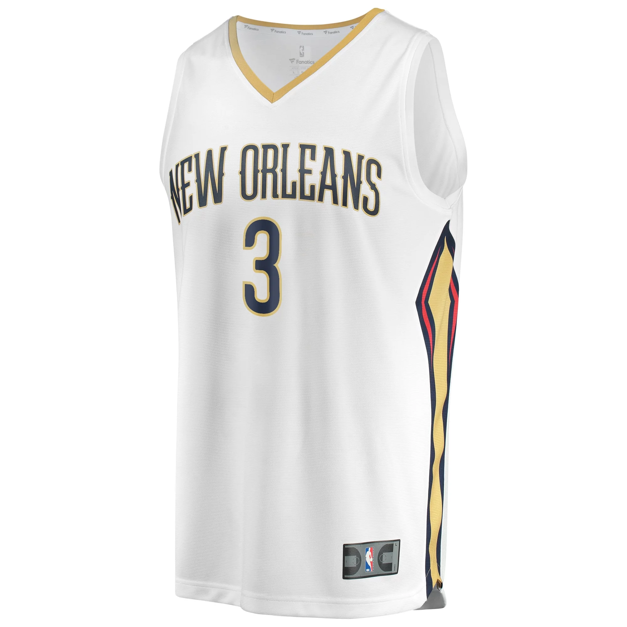 Men's Fanatics C.J. McCollum White New Orleans Pelicans Fast Break Replica Jersey - Association Edition