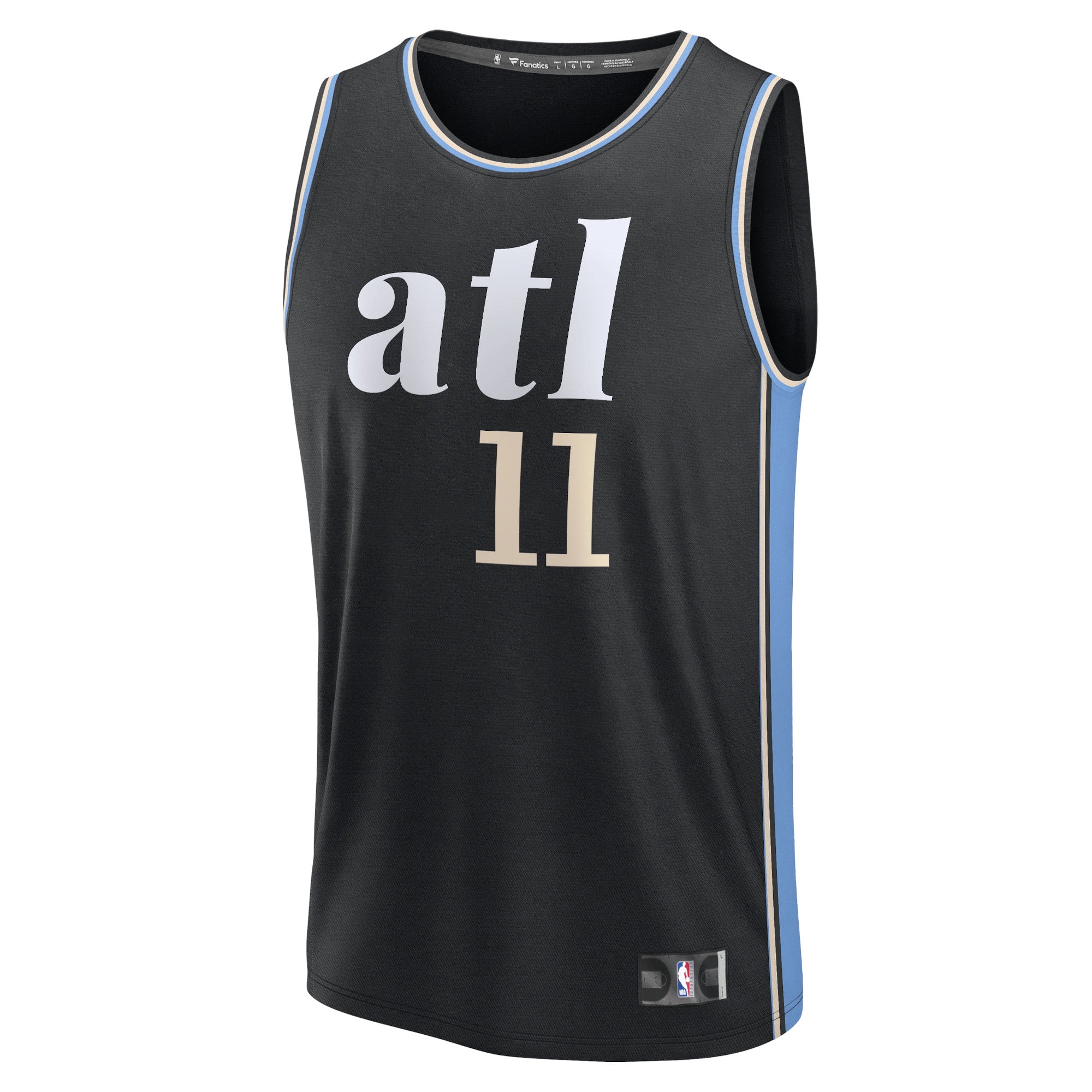 Men's Fanatics Trae Young Black Atlanta Hawks Fast Break Jersey - City Edition
