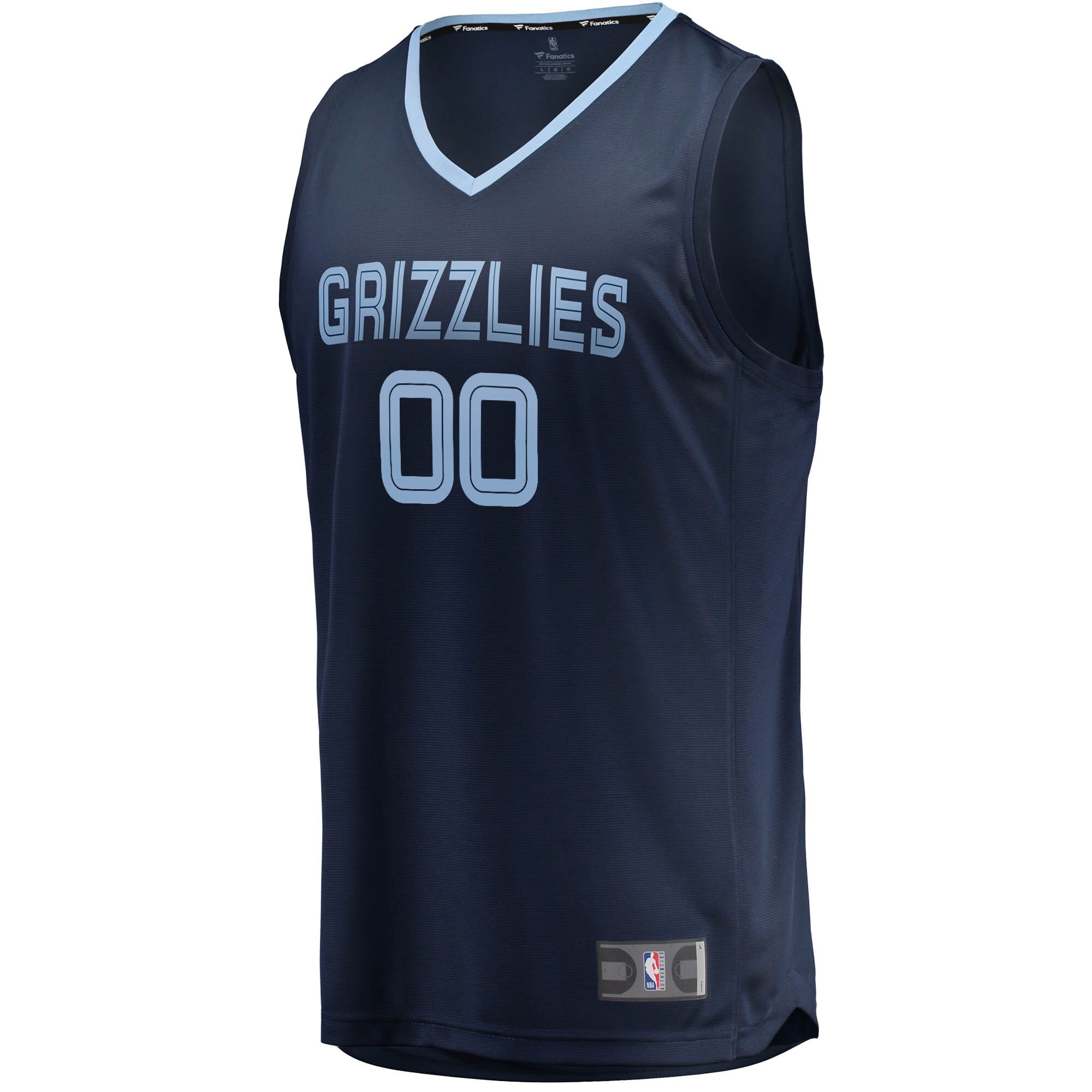 Memphis Grizzlies Fanatics Youth Fast Break Custom Replica Jersey Navy - Icon Edition