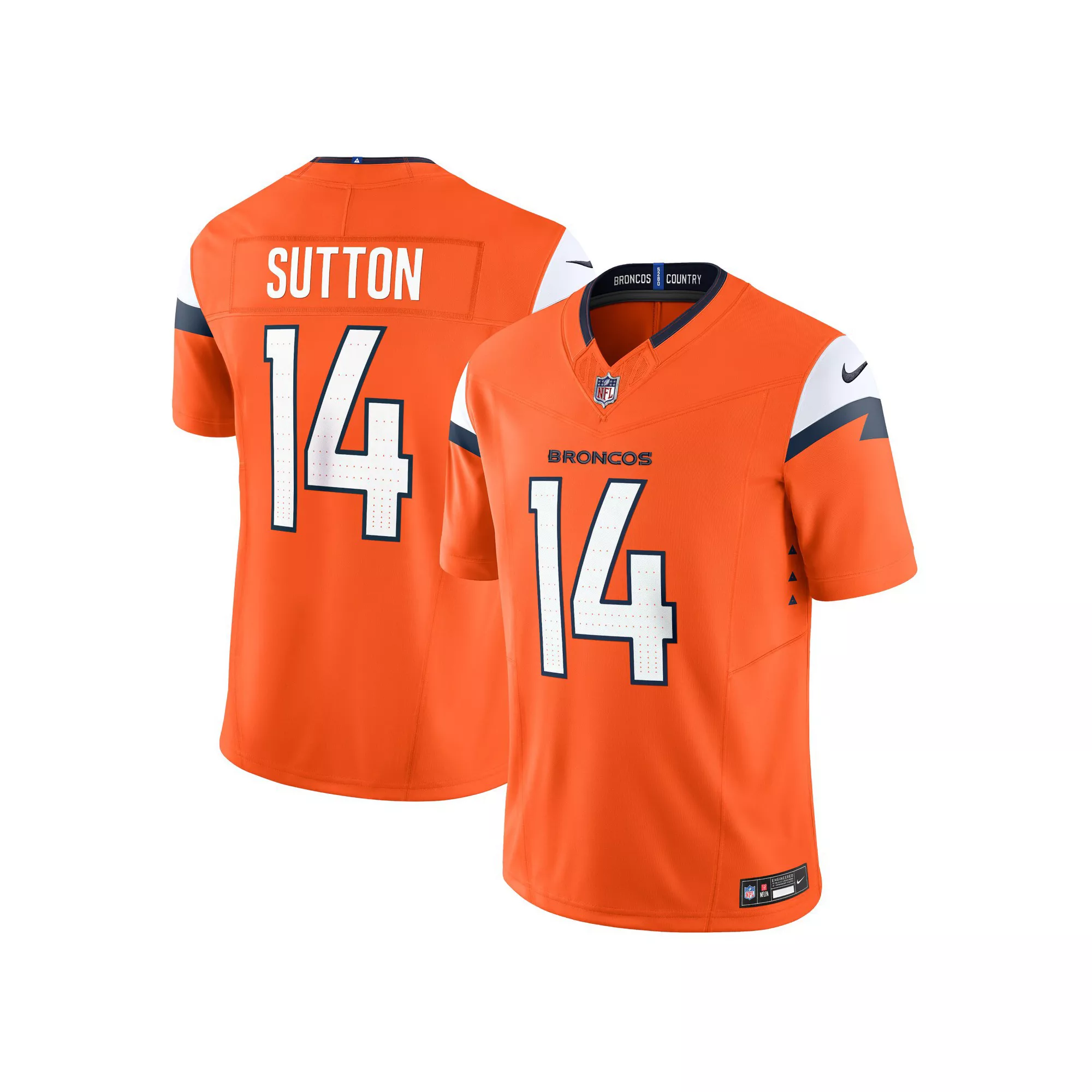 Men's Nike Courtland Sutton Orange Denver Broncos Vapor F.U.S.E. Limited Jersey