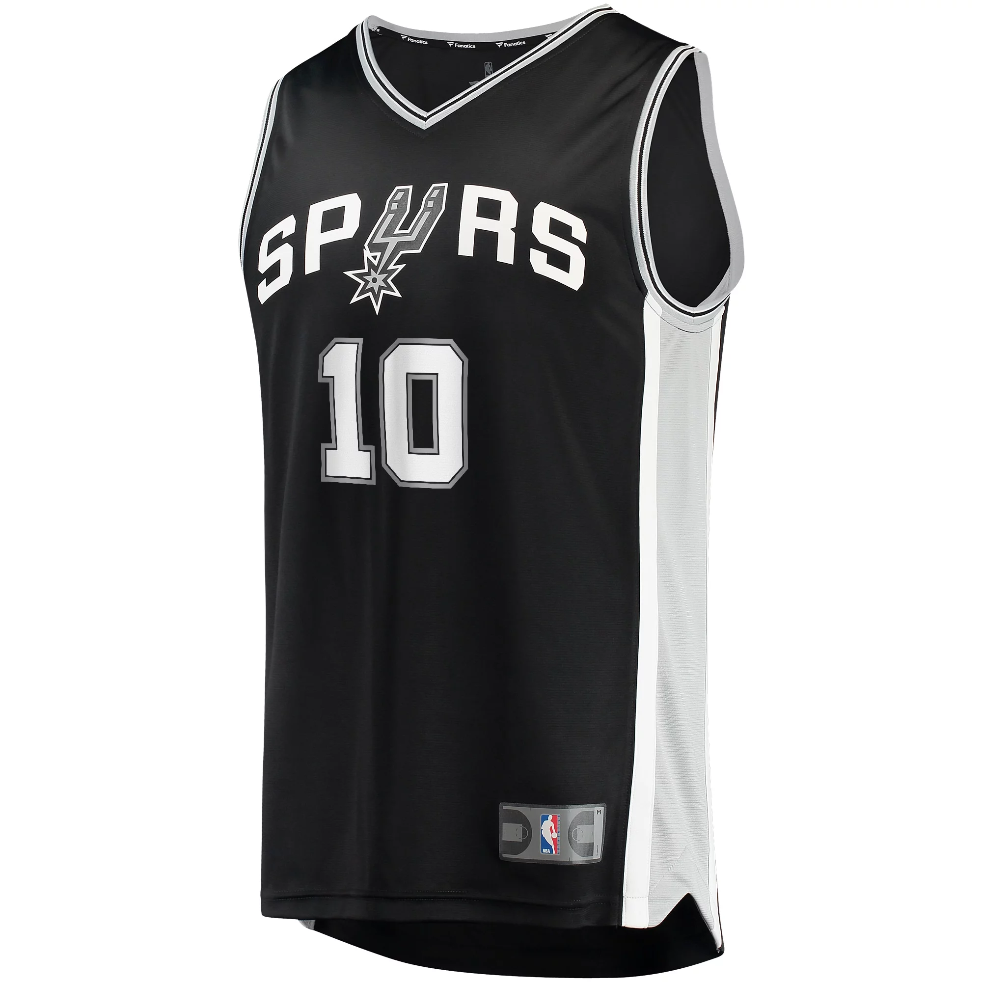Men's Fanatics Jeremy Sochan Black San Antonio Spurs Fast Break Replica Player Jersey - Icon Edition