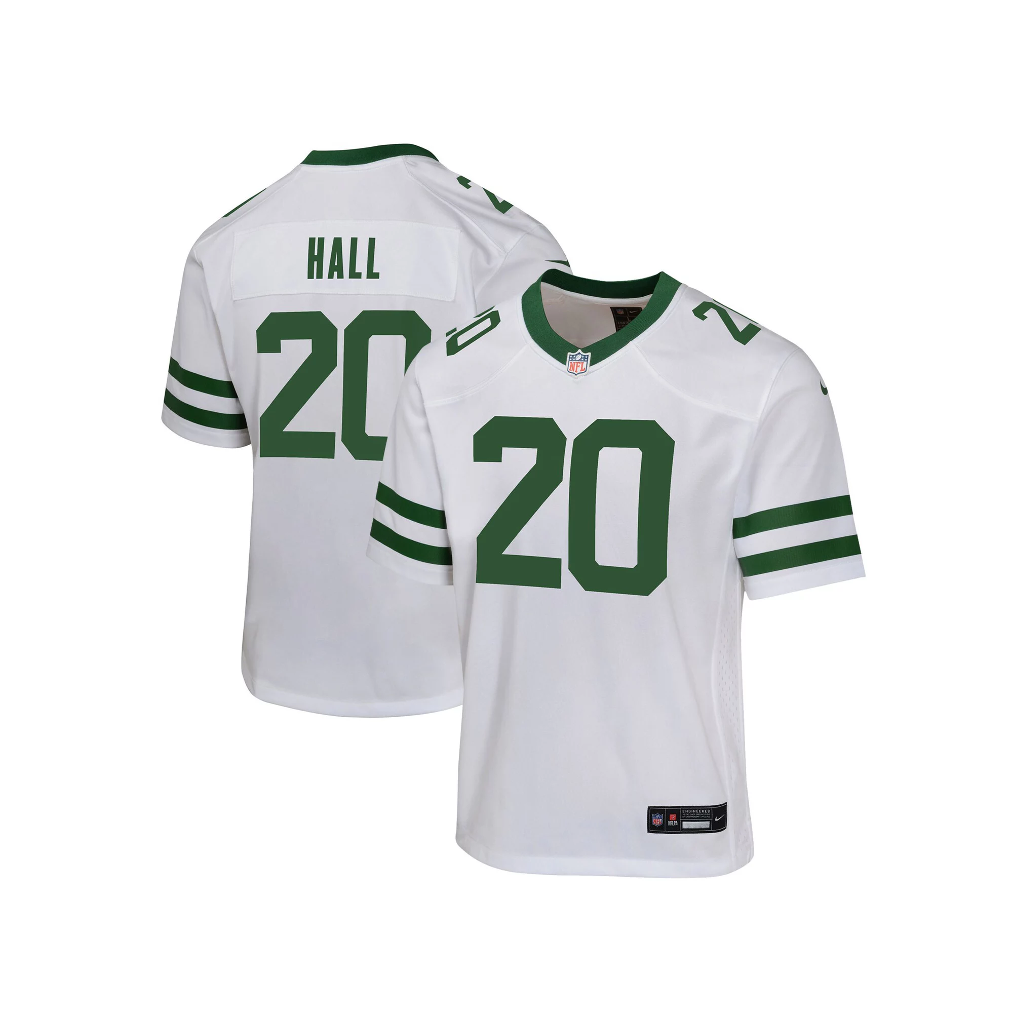 Youth Nike Breece Hall Legacy White New York Jets Game Jersey