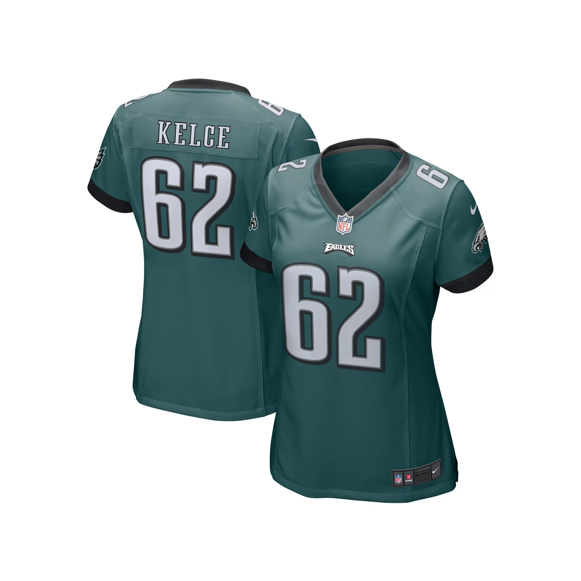 Women's Nike Jason Kelce Green Philadelphia Eagles Game Jersey