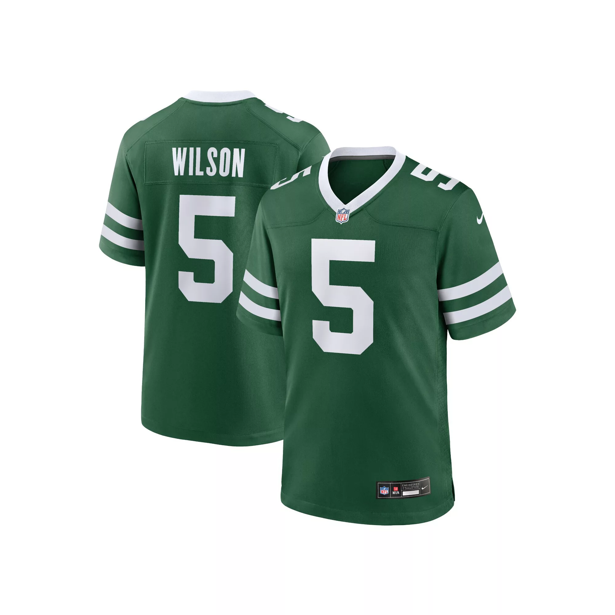 Men's Nike Garrett Wilson Legacy Green New York Jets Game Jersey