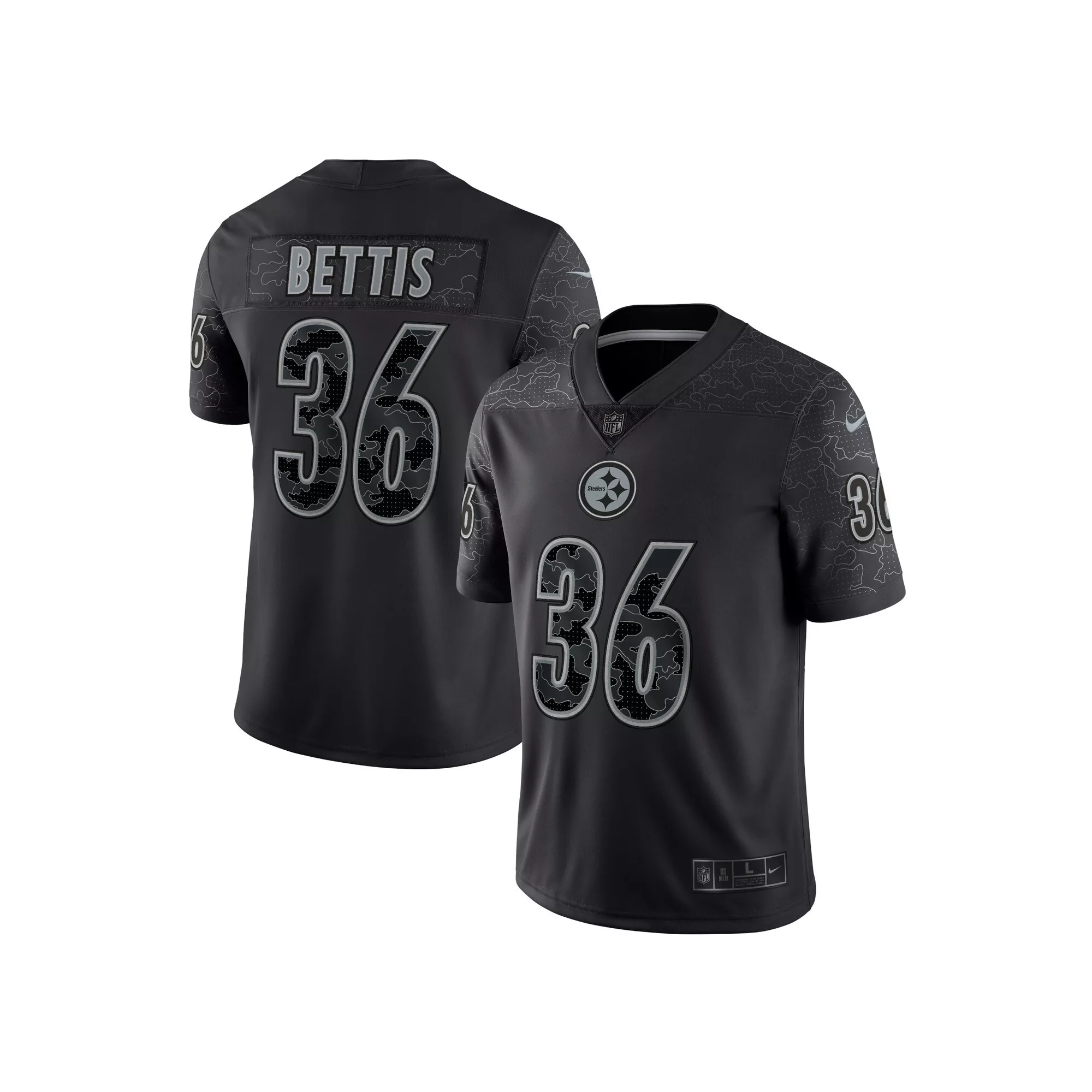 Men's Nike Jerome Bettis Black Pittsburgh Steelers Retired Player RFLCTV Limited Jersey