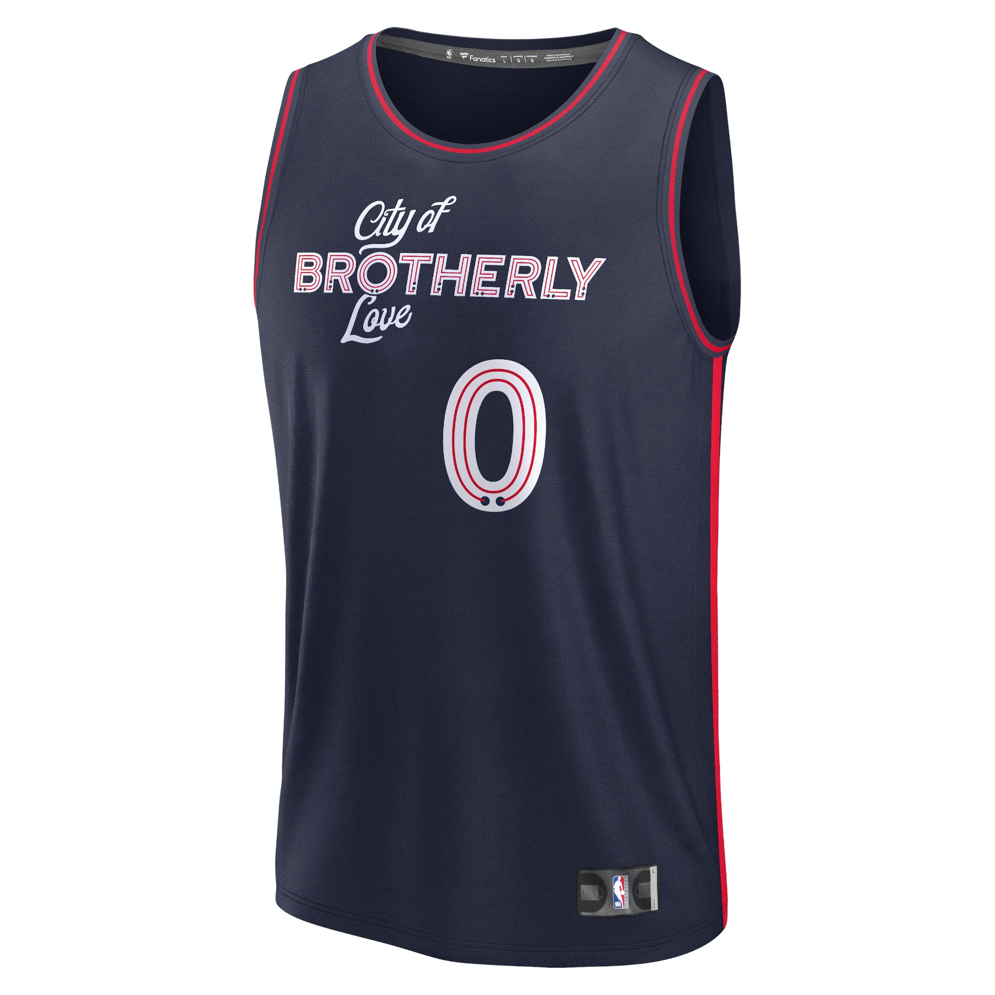 Tyrese Maxey Philadelphia 76ers Fanatics Youth 2023/24 Fast Break Jersey - Navy - City Edition
