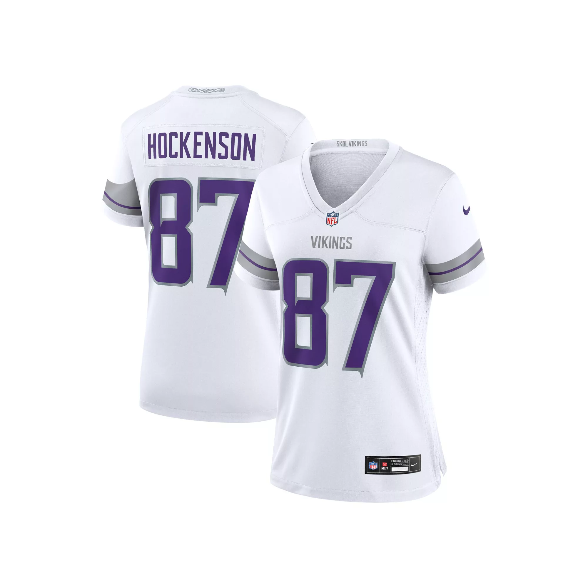Women's Nike T.J. Hockenson White Minnesota Vikings Alternate Game Player Jersey