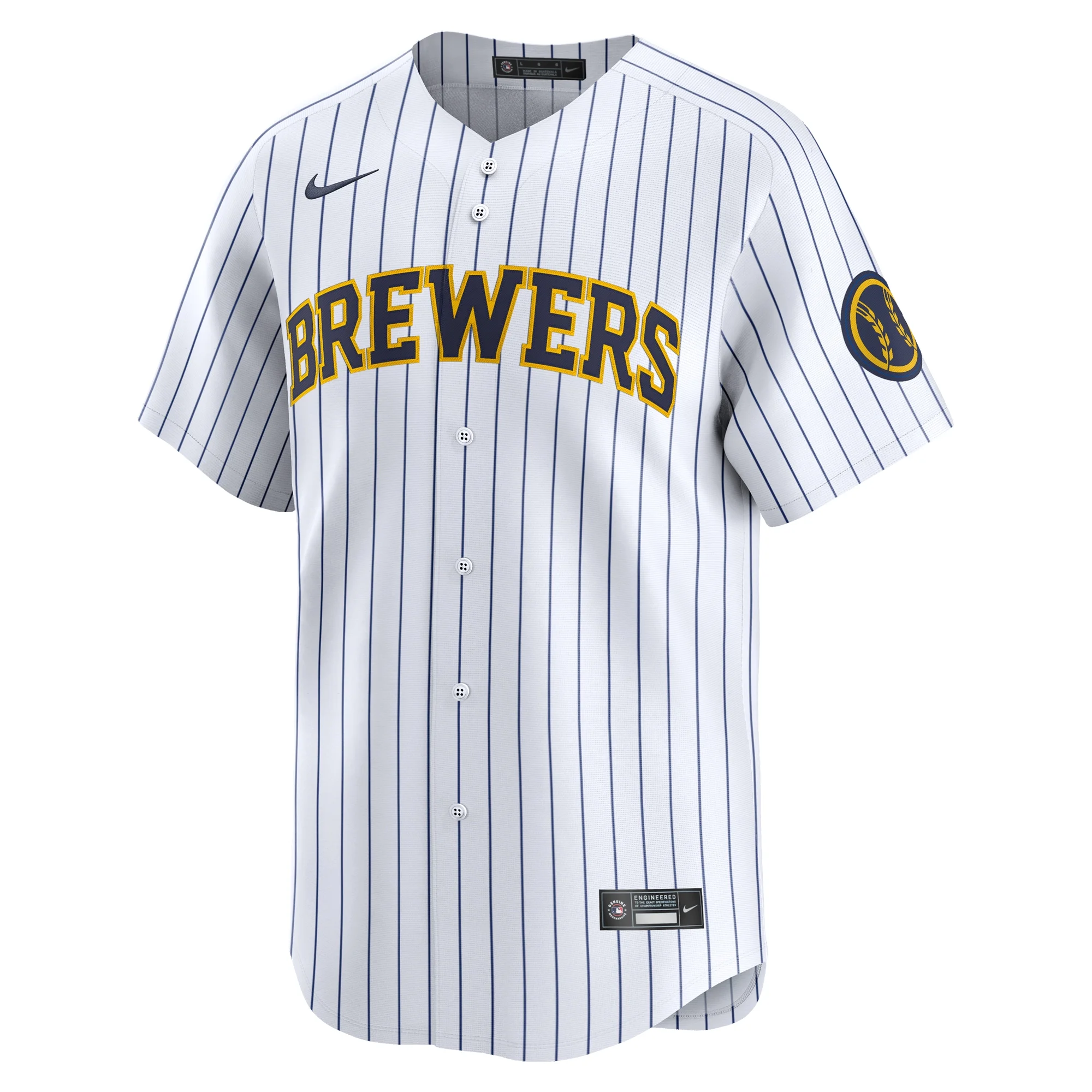 Men's Nike White Milwaukee Brewers Alternate Limited Jersey